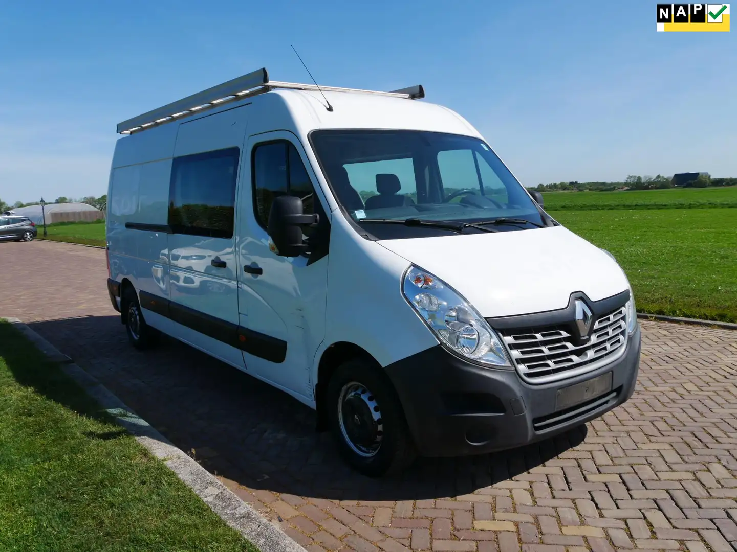 Renault Master T35 2.3 dCi L3H2 DUBB CAB AIRCO ** 8999 EX BTW ** Wit - 1