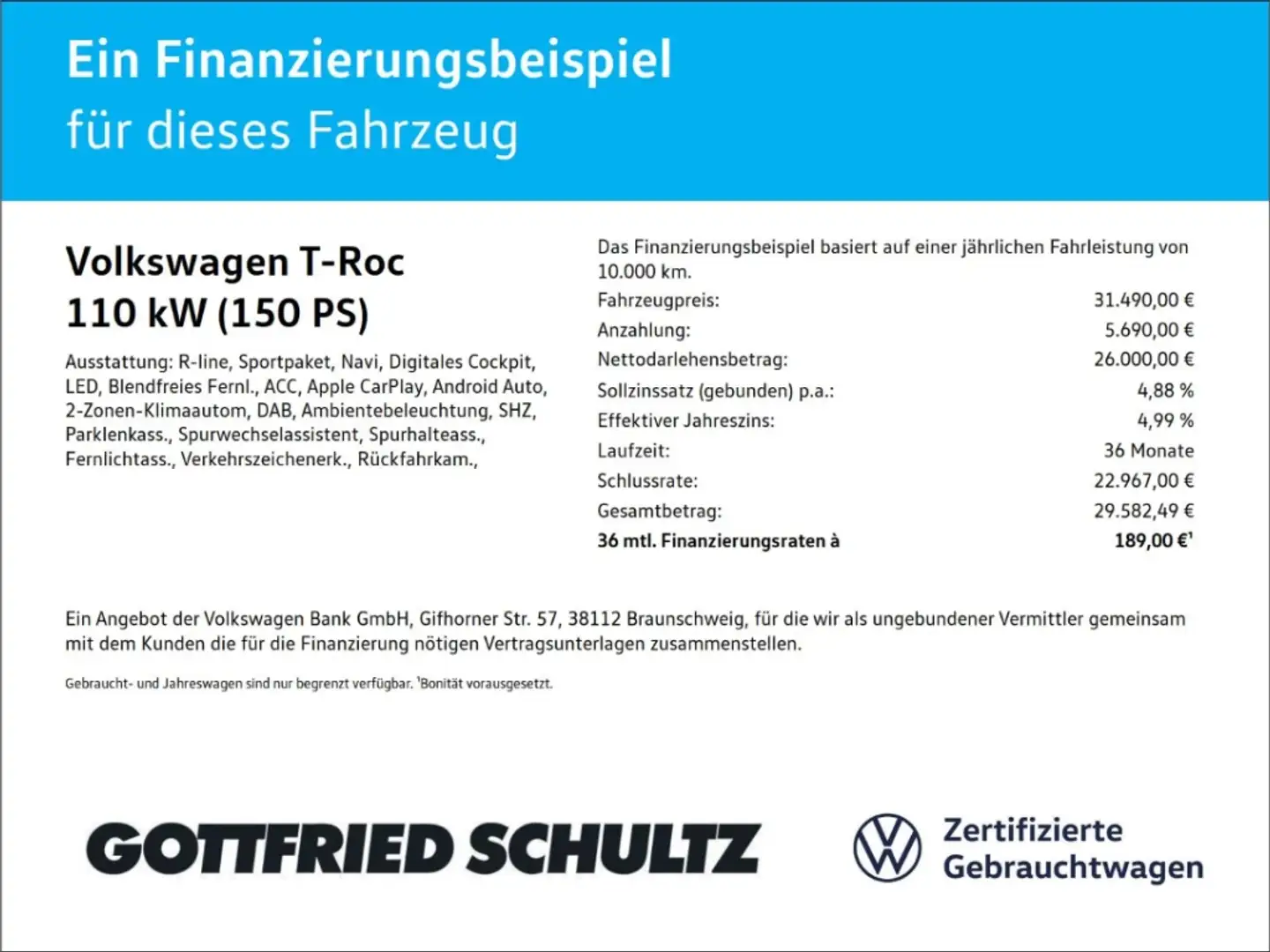 Volkswagen T-Roc 1.5 TSI DSG LED NAV KAMERA SHZ R-Line ALLSEASON Schwarz - 2