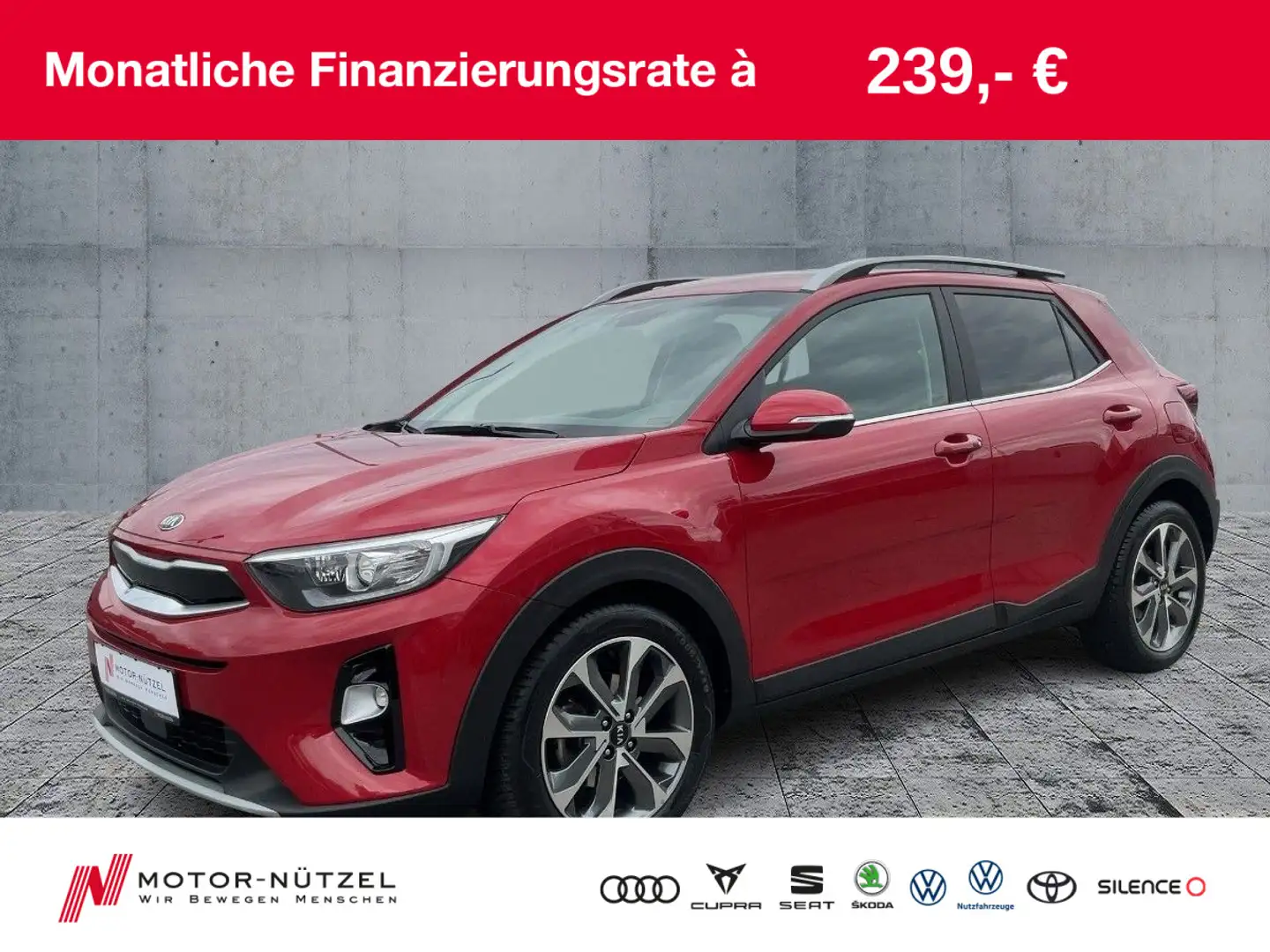 Kia Stonic 1.0 T-GDI PLATINIUM EDITION NAVI+RFK+GRA Rot - 1