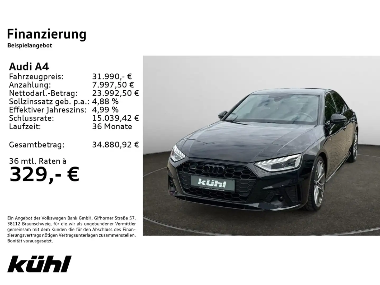 Audi A4 40 TDI quattro S-Tronic S line Navi,LEd,virtu Nero - 2
