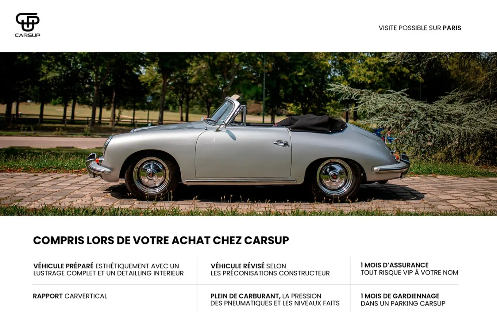 Porsche 356 B-T5 Super 90 Cabriolet Argent - 2
