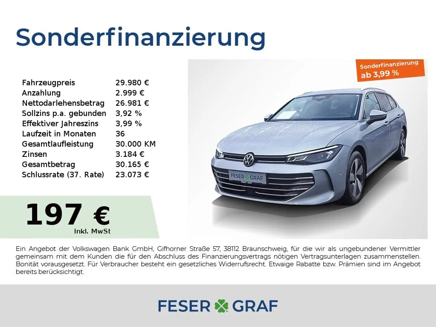 Volkswagen Passat Variant Business 1.5eTSI DSG AHK ACC Kam Silber - 1