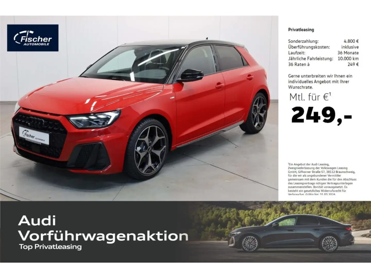 Audi A1 Sportback 30 TFSI S line plus Rot - 1