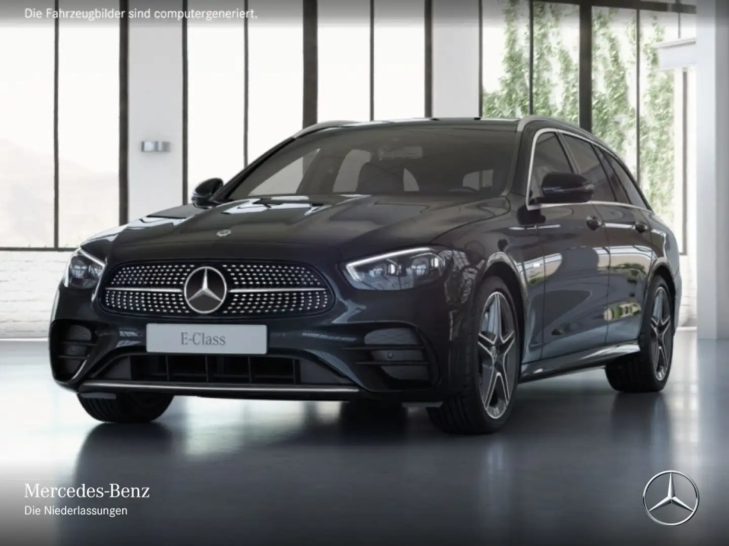 Mercedes-Benz E 300 e T AMG+AHK+MULTIBEAM+BURMESTER+KAMERA+TOTW Schwarz - 2