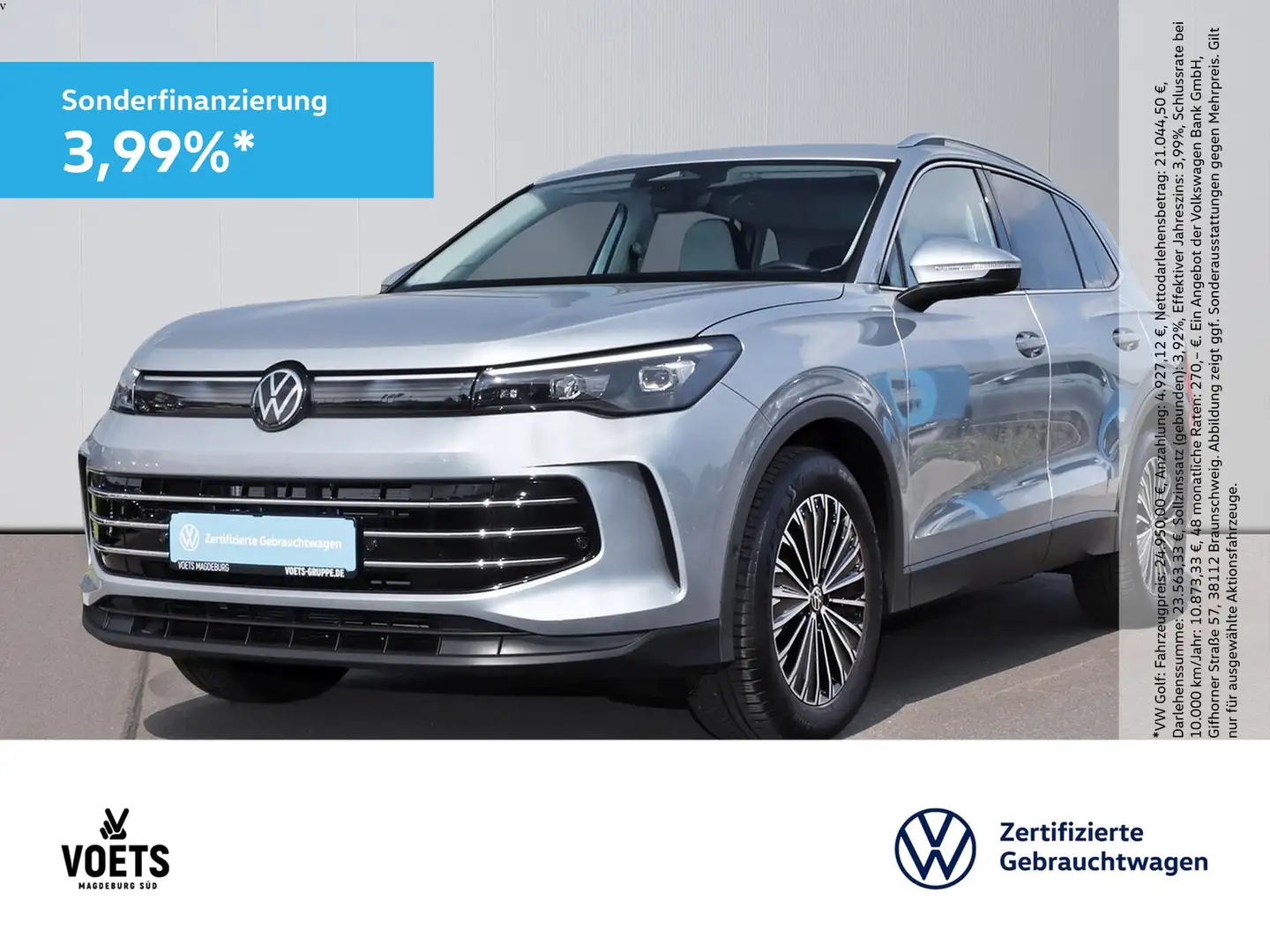 Volkswagen Tiguan ELEGANCE 1.5 eTSI DSG LED PLUS+NAVI+AHK Argent - 1