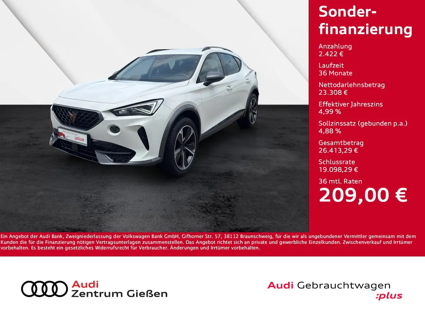CUPRA Formentor 1.5 TSI ACC Navi AHK LED Blanco - 1