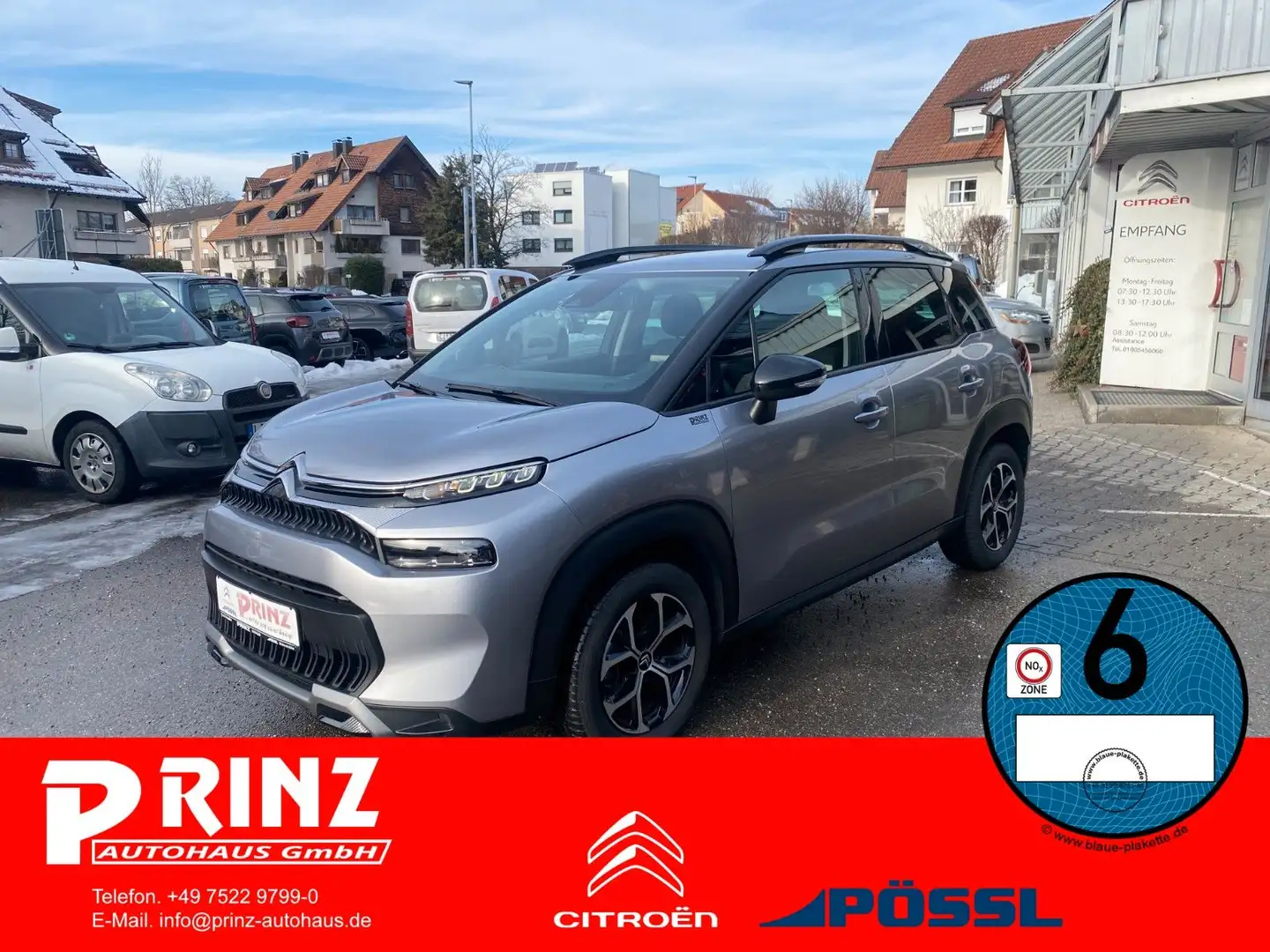 Citroen C3 Aircross Plus 110 PS/1.Hand/Navi/Einparkhilfe Silber - 1