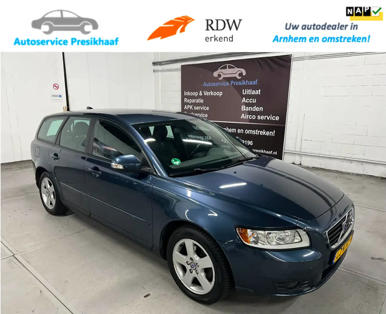 Volvo V50 1.6D S/S Sport Drive TREKHAAK / NAP / LM VELGEN Blau - 1