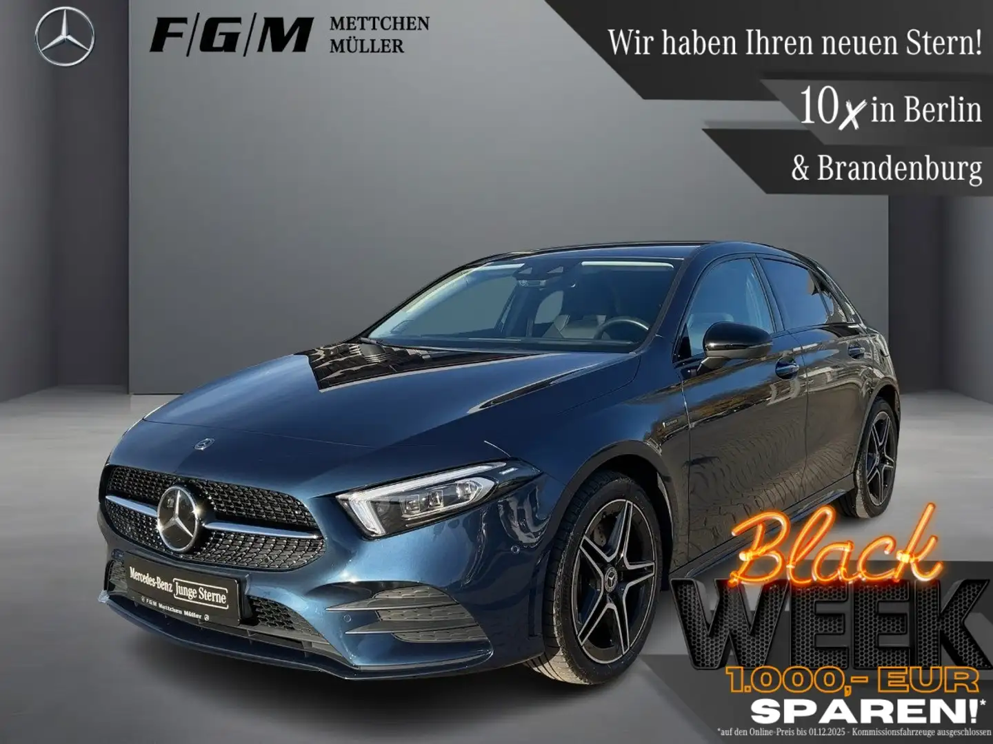 Mercedes-Benz A 250 e AMG Line Burm|HUD|KeyGo|MBeam|TWA|360 Blu/Azzurro - 1