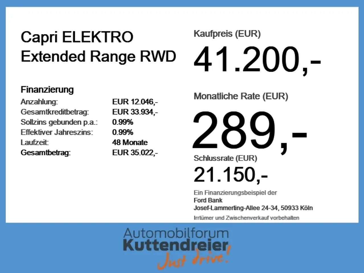 Ford Capri ELEKTRO Extended Range RWD NAV*360*IACC*HUD 4
