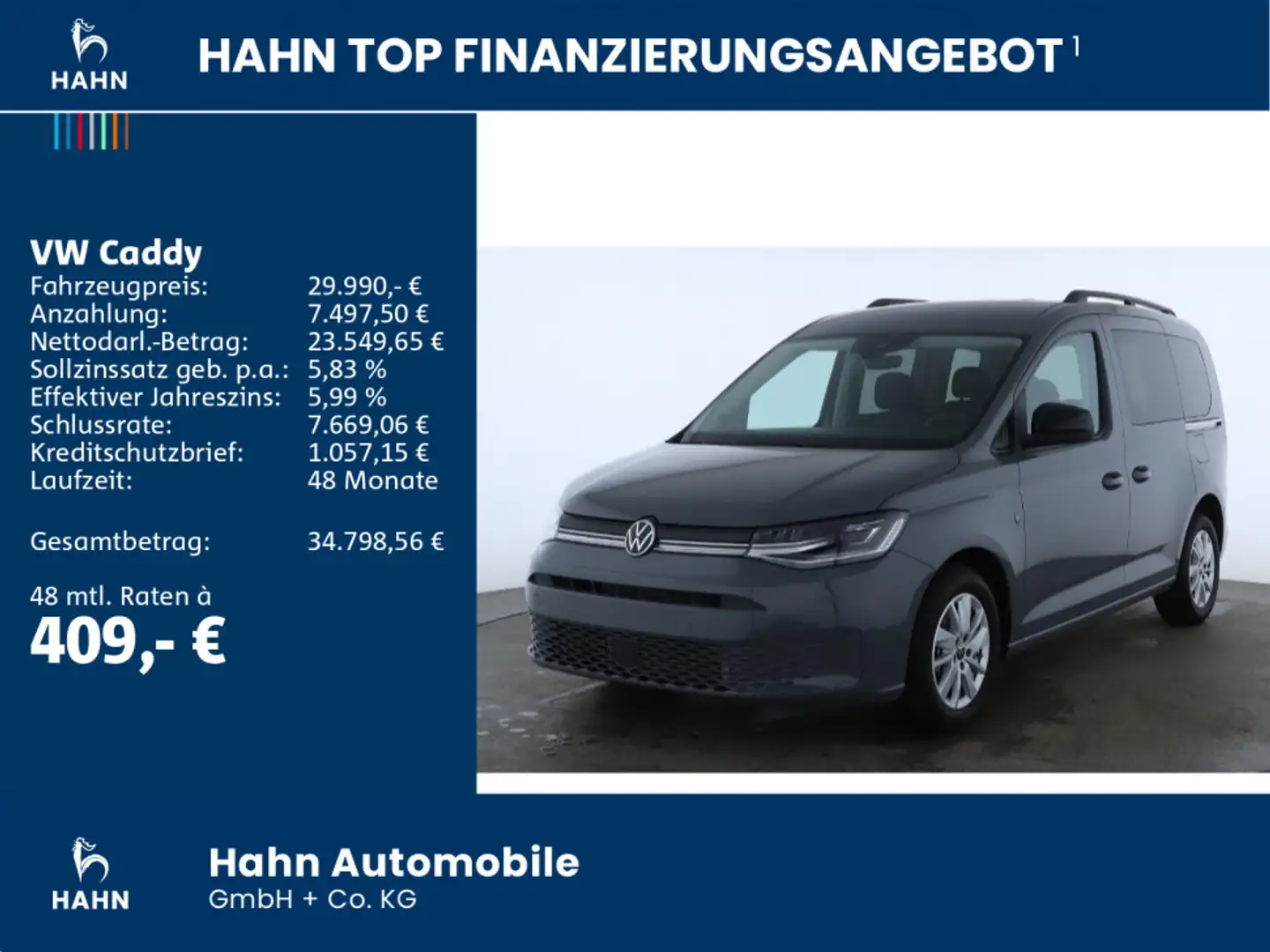 Volkswagen Caddy Life 1.5TSI LED Standh CAM PDC Spurh Grau - 2