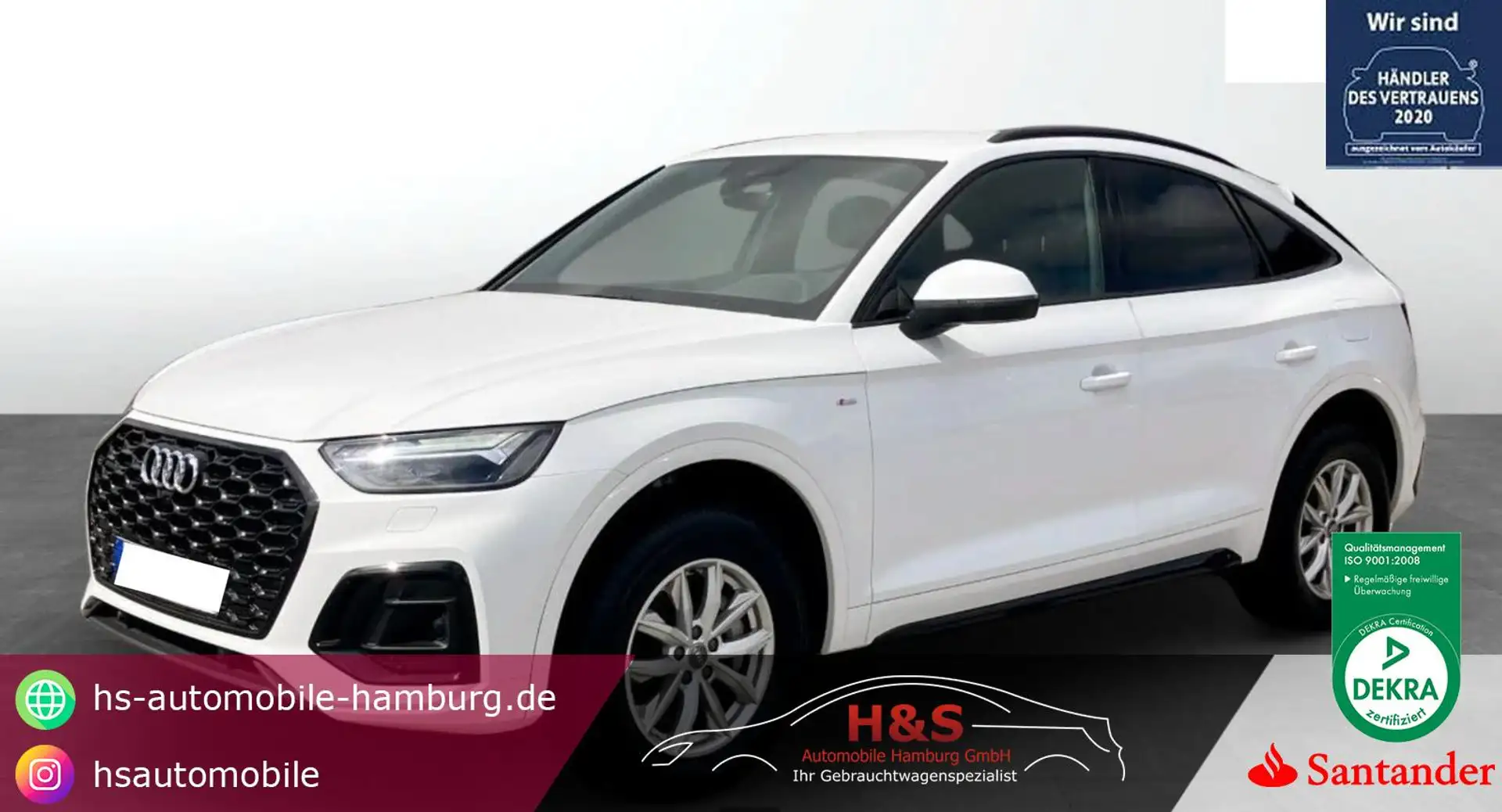 Audi Q5 Sportback 55 TFSI e quattro S line Weiß - 1