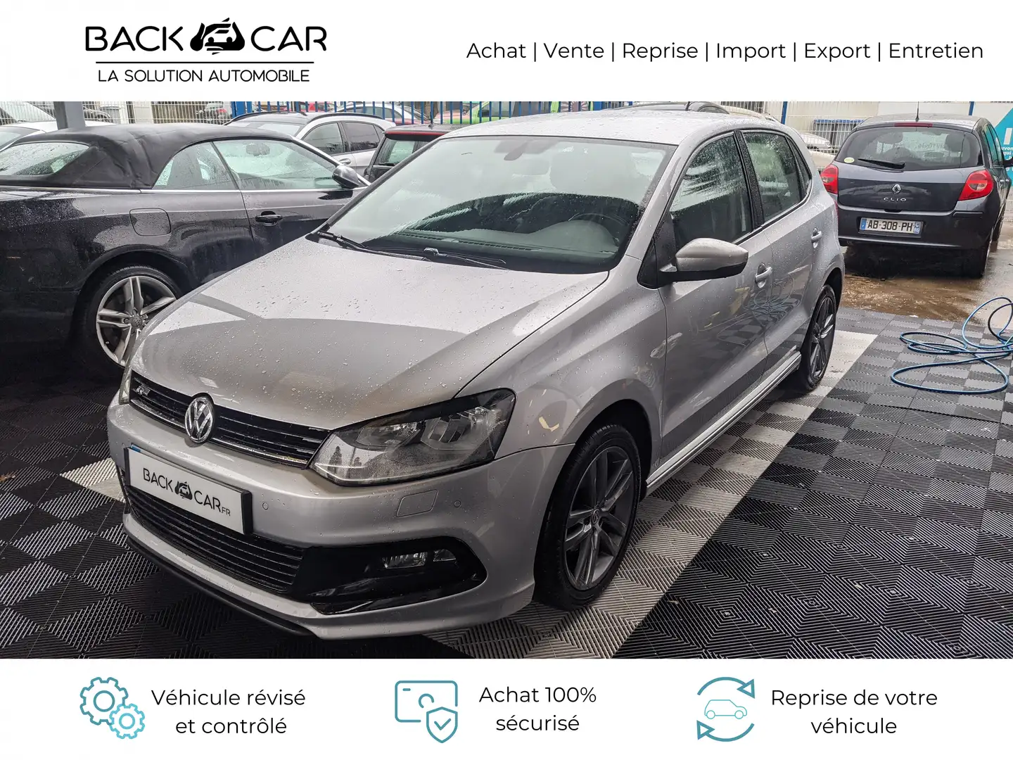 Volkswagen Polo 1.4 TDI 90 BMT DSG7 R-line Gris - 1