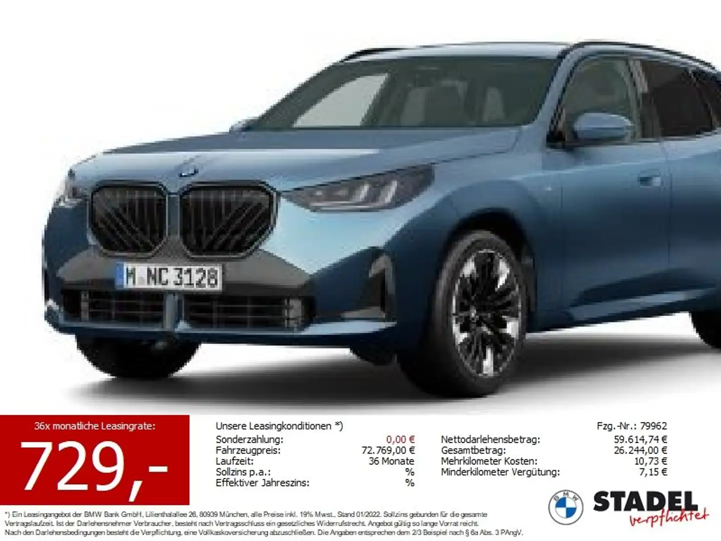 BMW X3 20 xDrive M Sport Pro *20+AHK+H&K* Blau - 1