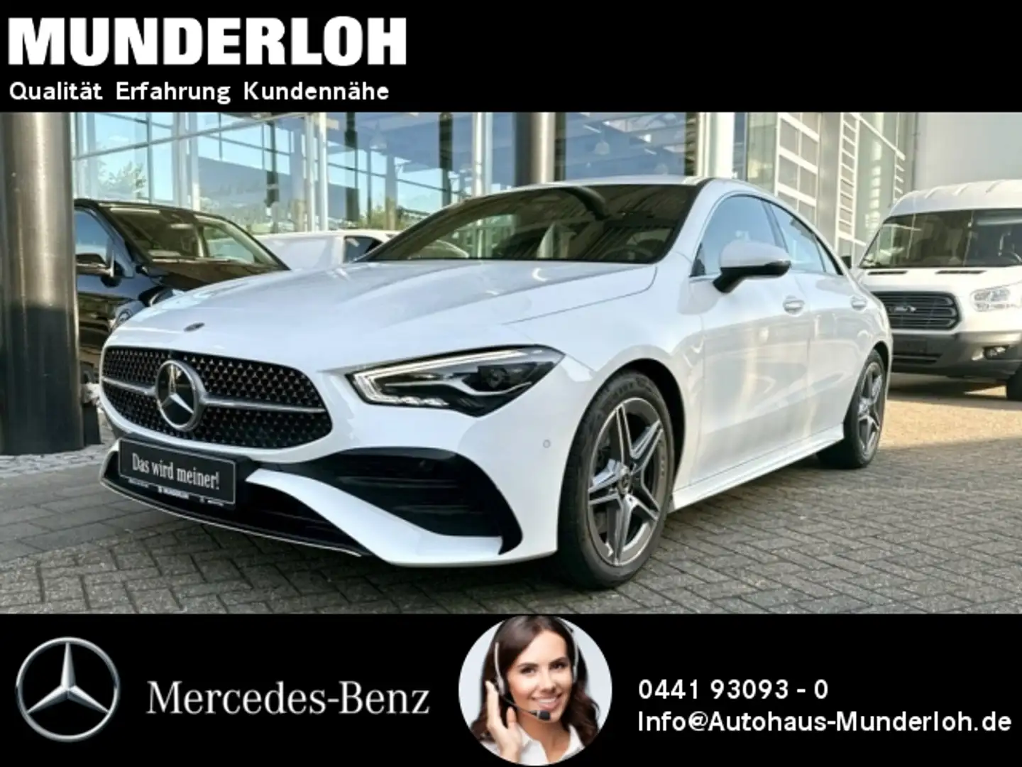 Mercedes-Benz CLA 220 d Coupé AMG Line Advanced Plus W-Paket Weiß - 1