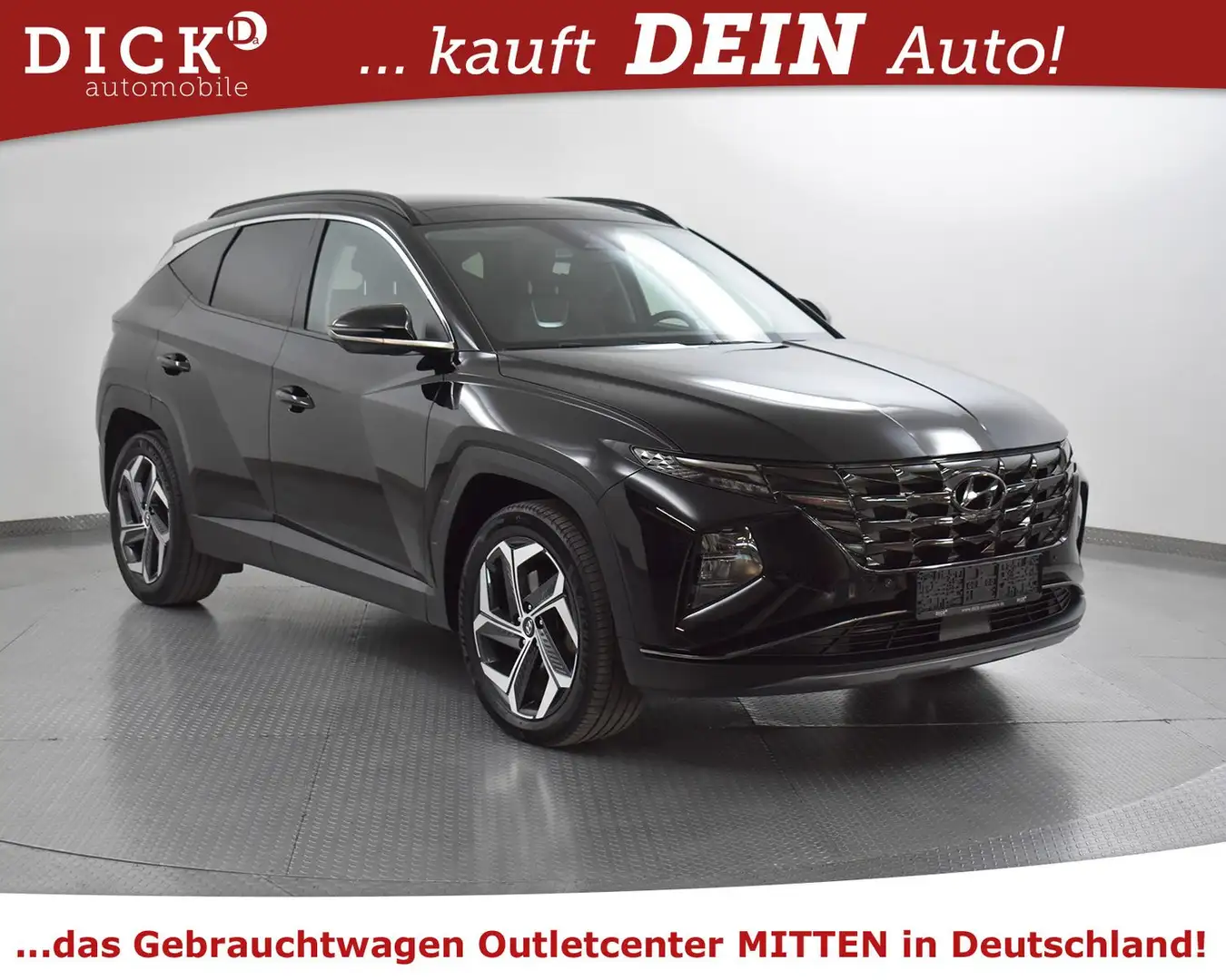 Hyundai TUCSON 1.6 T-GDI Hybr Prime PANOR+MEMO+KAMER+AHK Black - 1