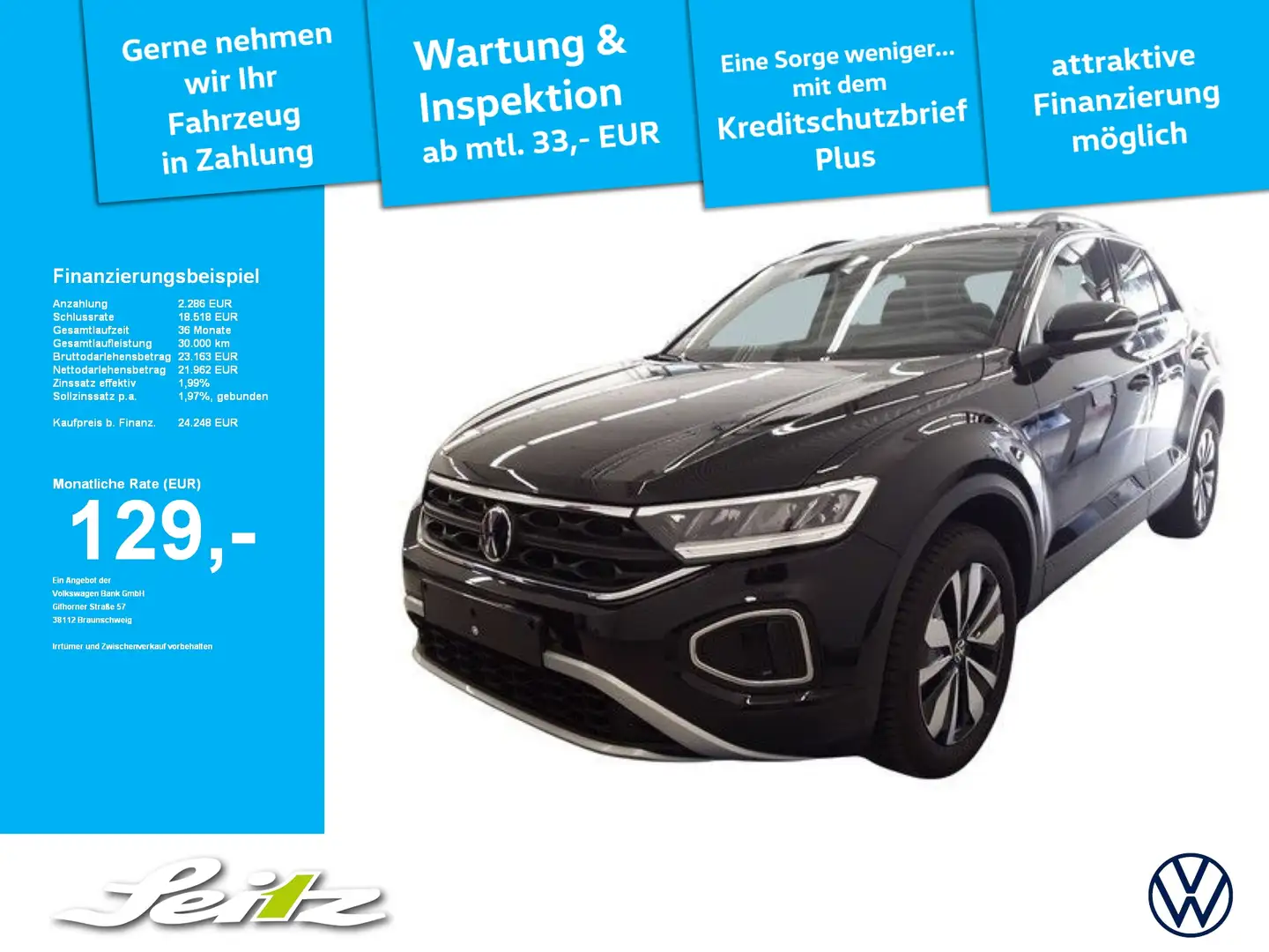 Volkswagen T-Roc 1.0 TSI Goal *BEATS*LED*NAVI*KAMERA* Zwart - 1
