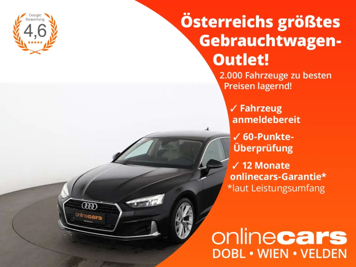 Audi A5 SB 35 TDI advanced Aut MATRIX LEDER NAVI R-CAM Schwarz - 1