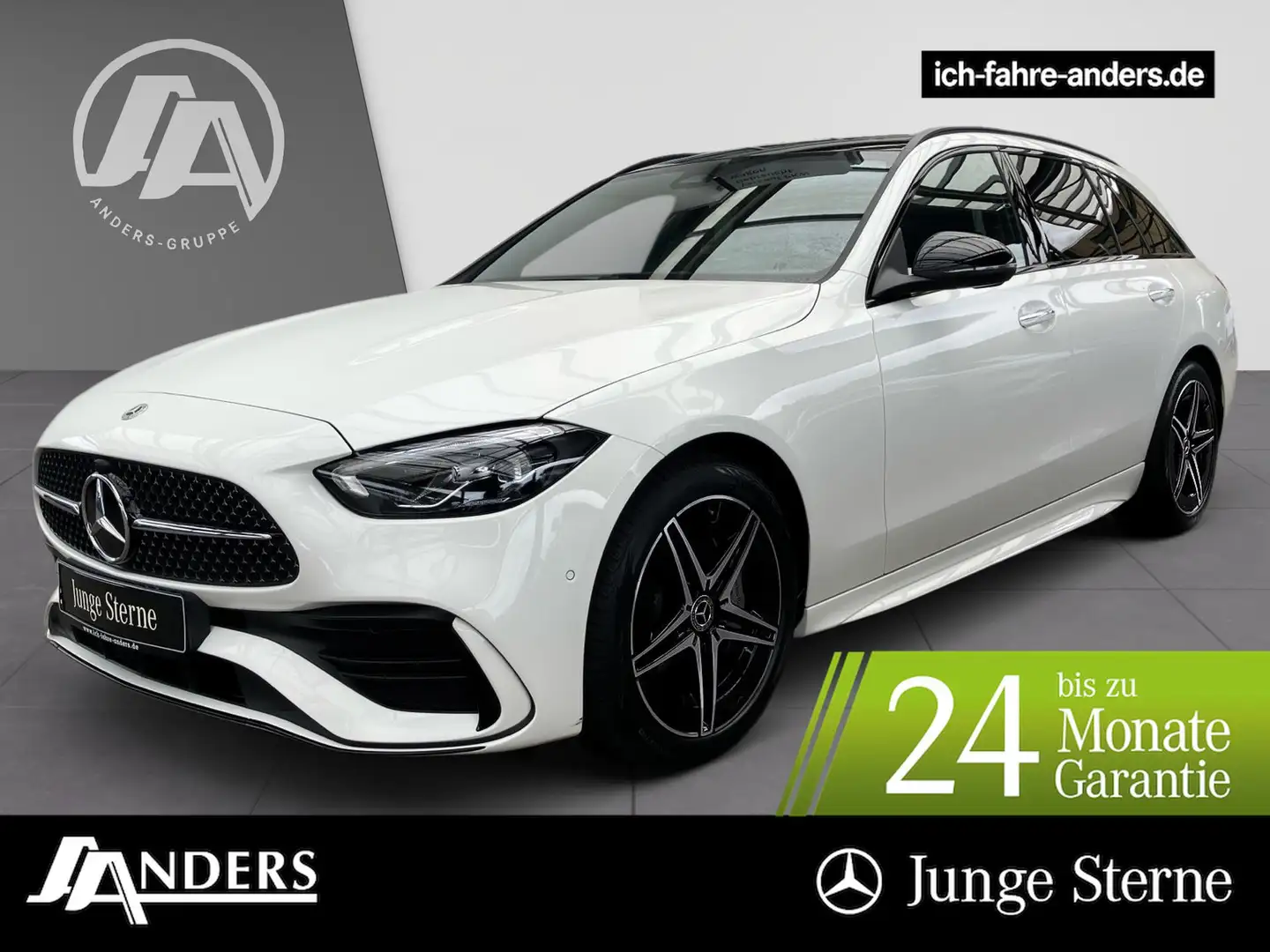 Mercedes-Benz C 220 d T AMG AdvPLus+MBUX+AHK+LED+Kam+Pano+EASY Weiß - 1