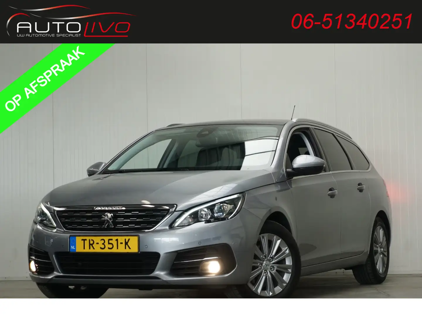 Peugeot 308 SW 1.2 PureTech Allure 130 PK! PANO H. LEER APPLE Grijs - 1
