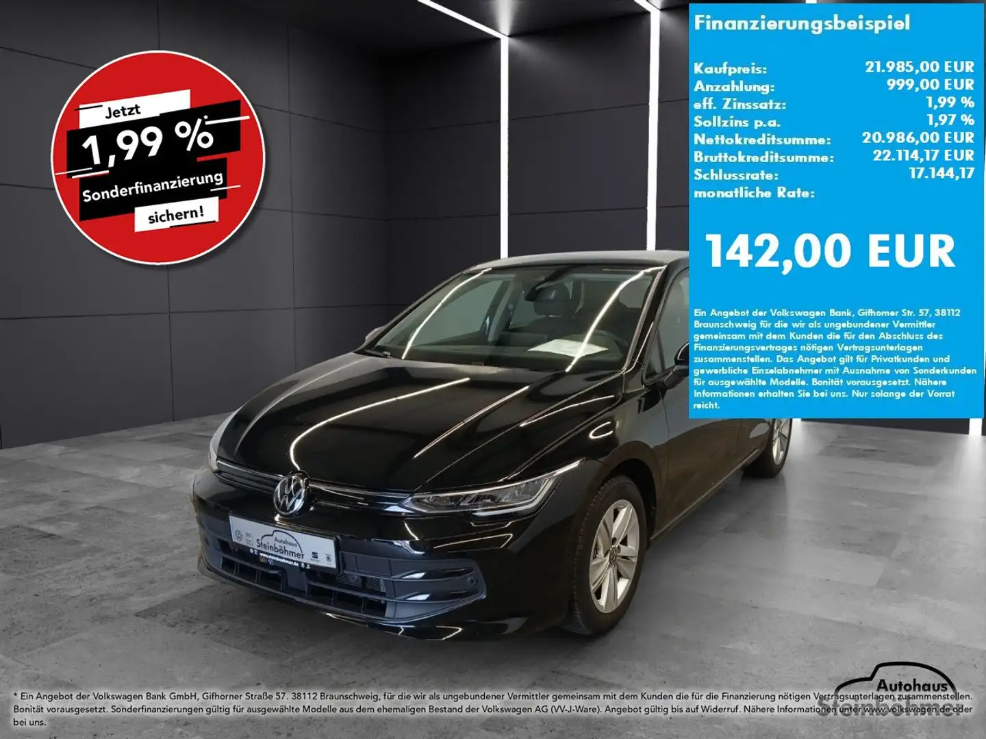 Volkswagen Golf Facelift Life 1.5TSI LED NAV AHK ACC AppCon Nero - 1