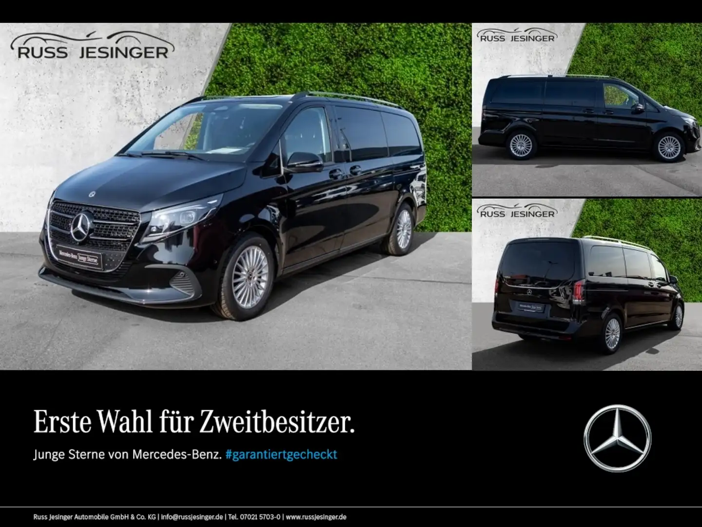 Mercedes-Benz V 220 d STYLE Lang *Airmatic*AHK*el.Schiebetüren Schwarz - 1