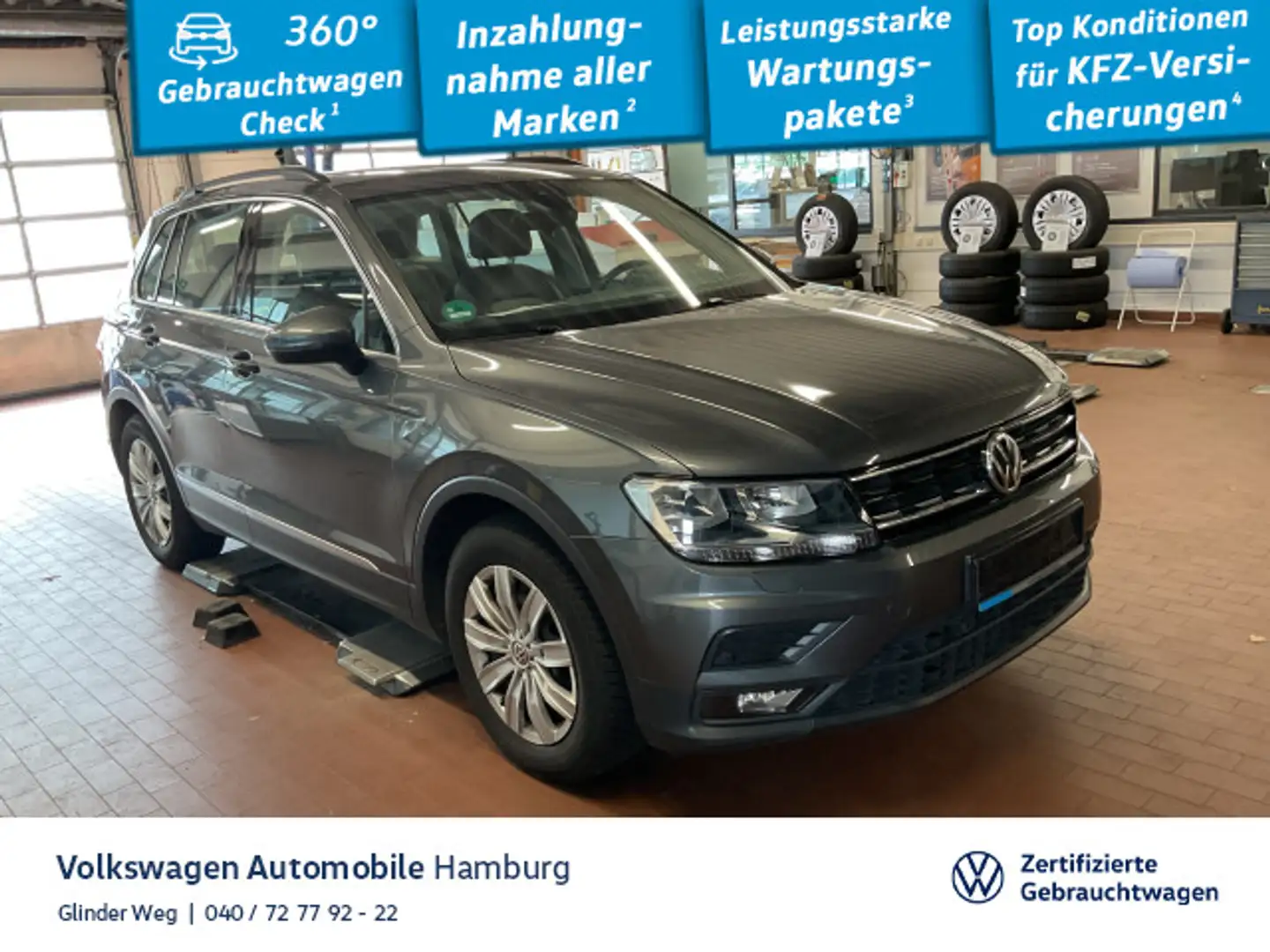 Volkswagen Tiguan 2.0 TDI DSG Comfortline PDC Klima Navi Pa Grau - 1