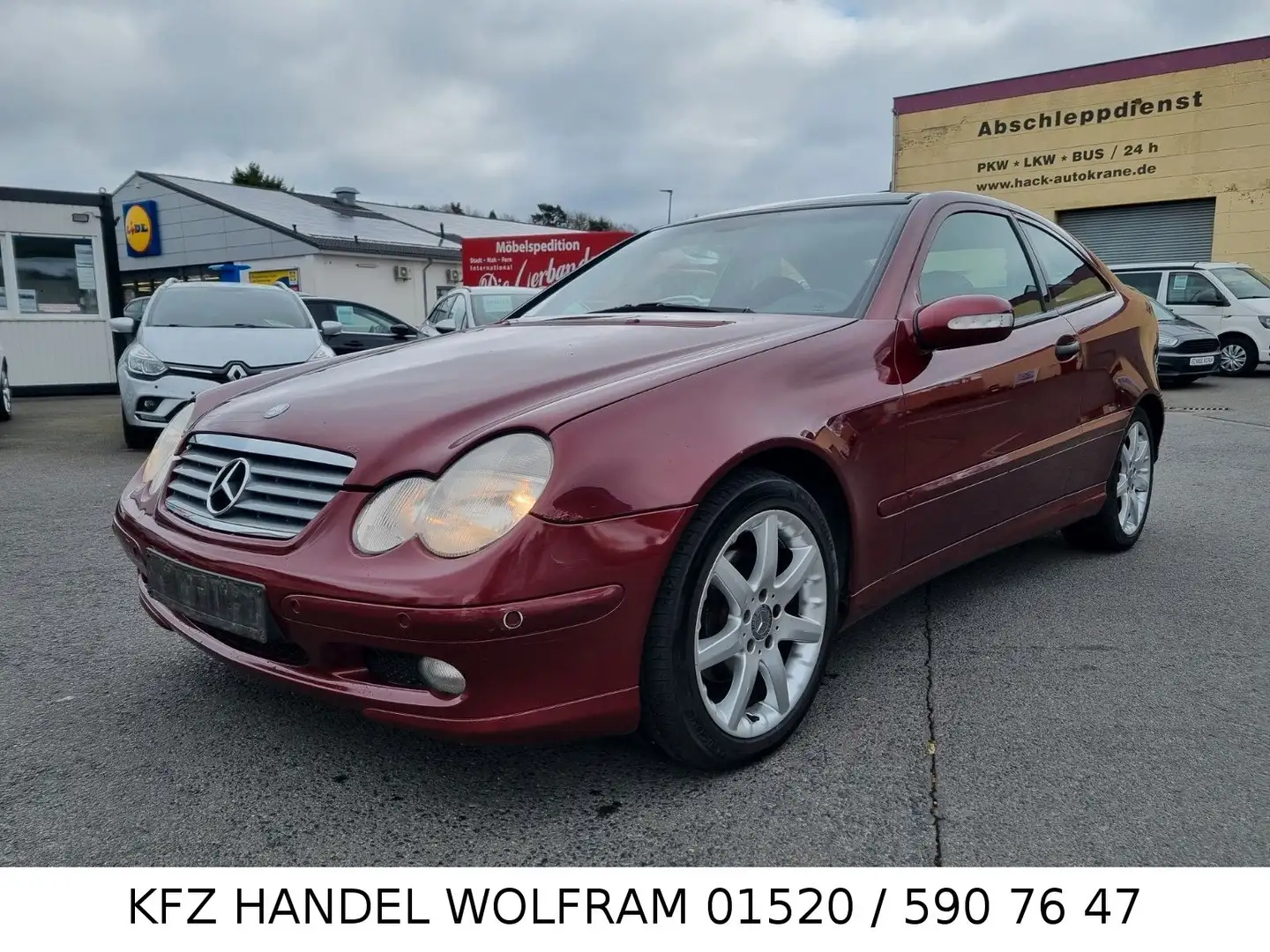 Mercedes-Benz C 220 Coupe Grüne Plakette, Panorama Glasdach Red - 1