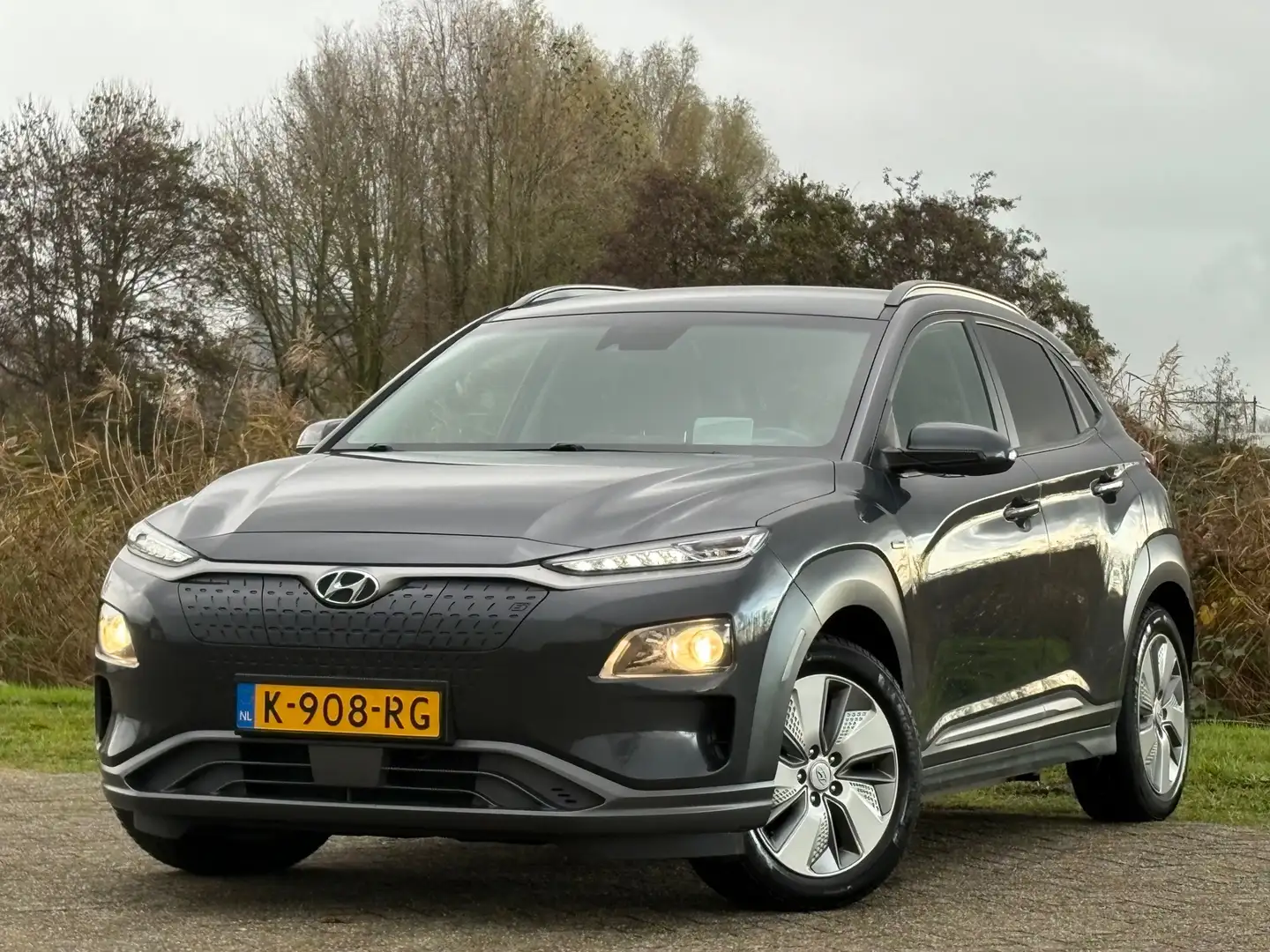 Hyundai KONA EV Fashion 64 kWh - Dark Knight - Warmtepomp/Carpl Grigio - 2