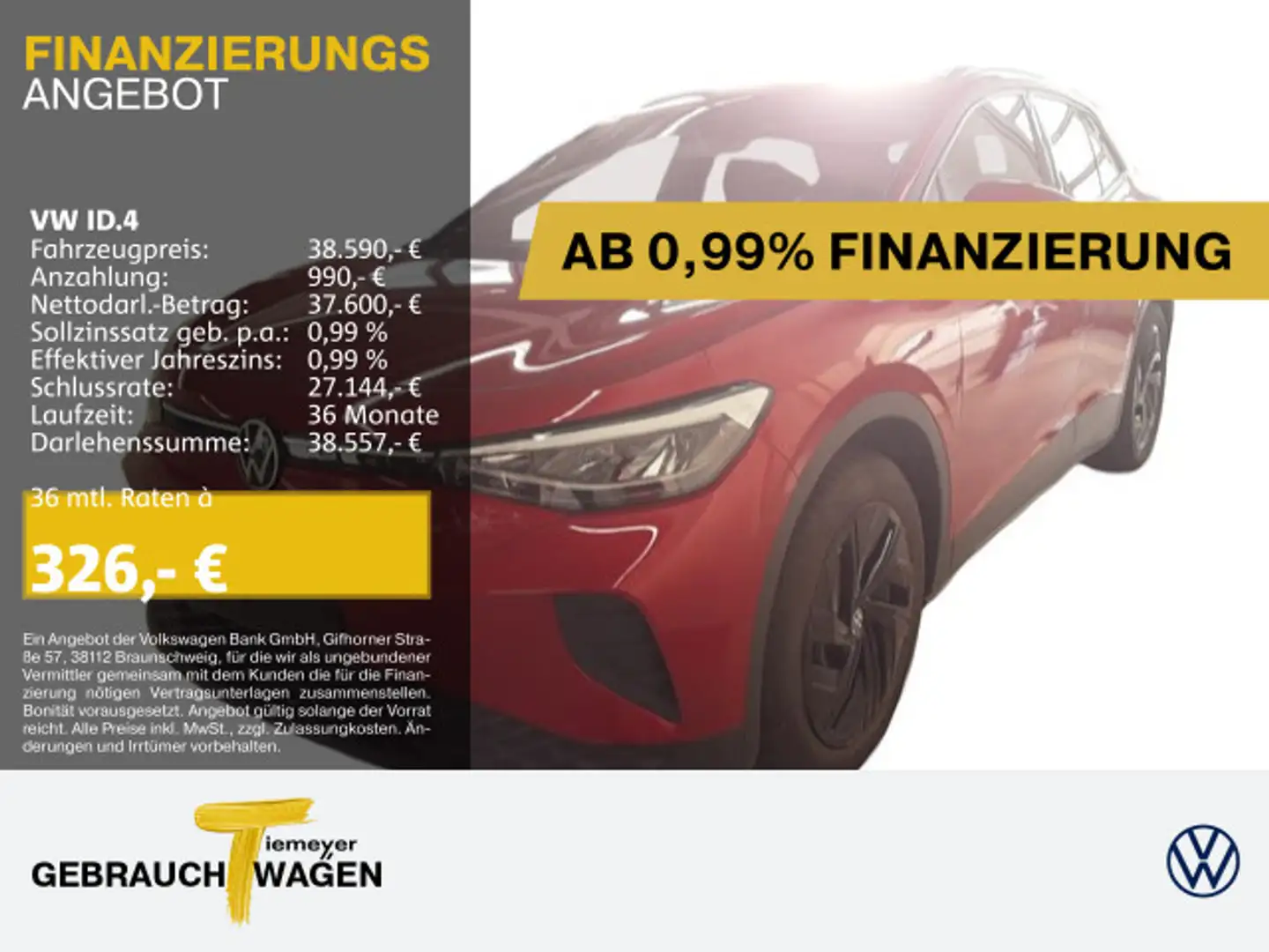 Volkswagen ID.4 ProPerf MOVE LM19 ALCANTARA KAMERA AHK Rot - 1