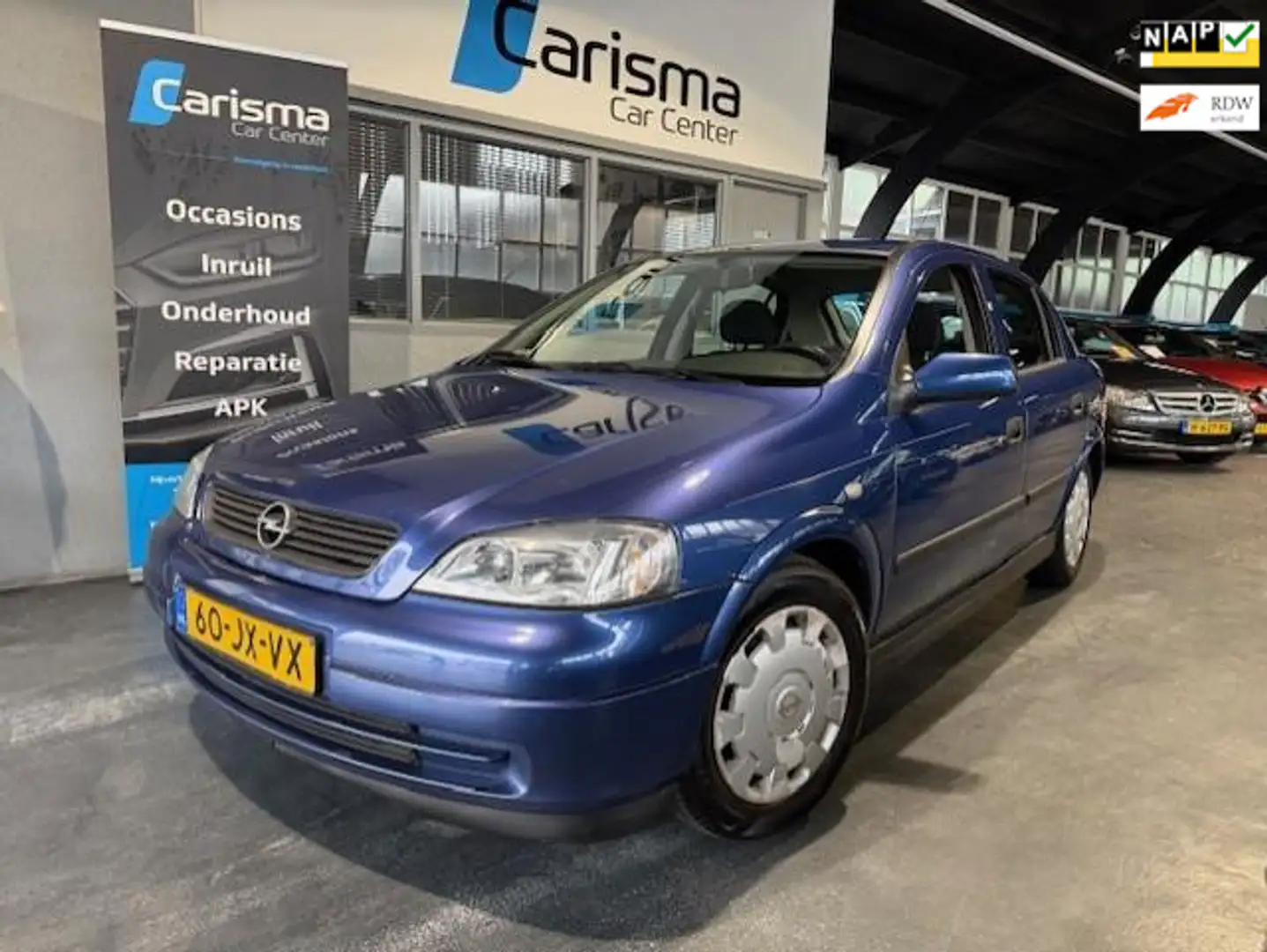 Opel Astra 1.6 Edition|5DRS|Elek RMN|Airco|NAP Blauw - 1