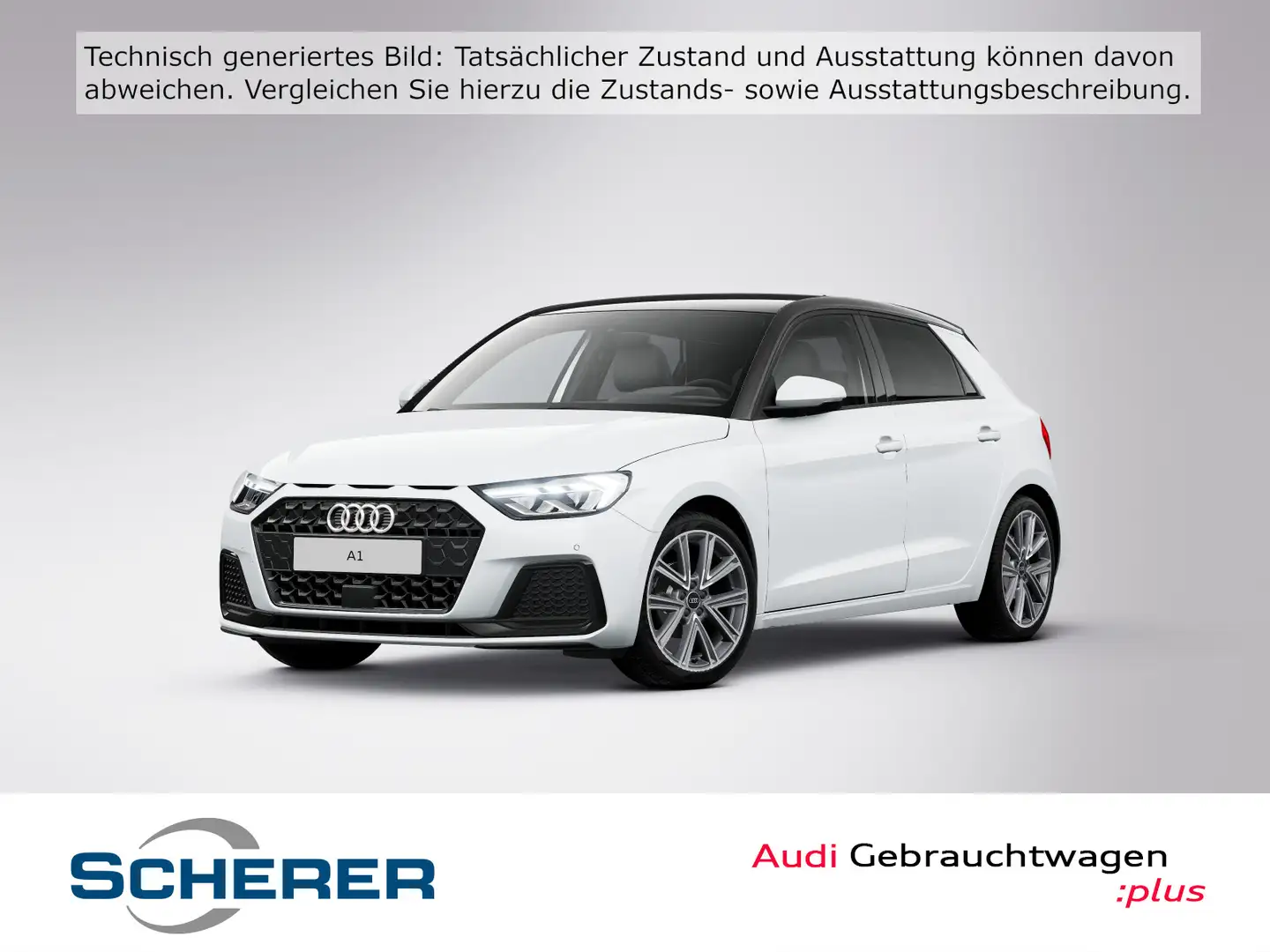 Audi A1 25 TFSI advanced S tronic LED EPH+ Weiß - 1