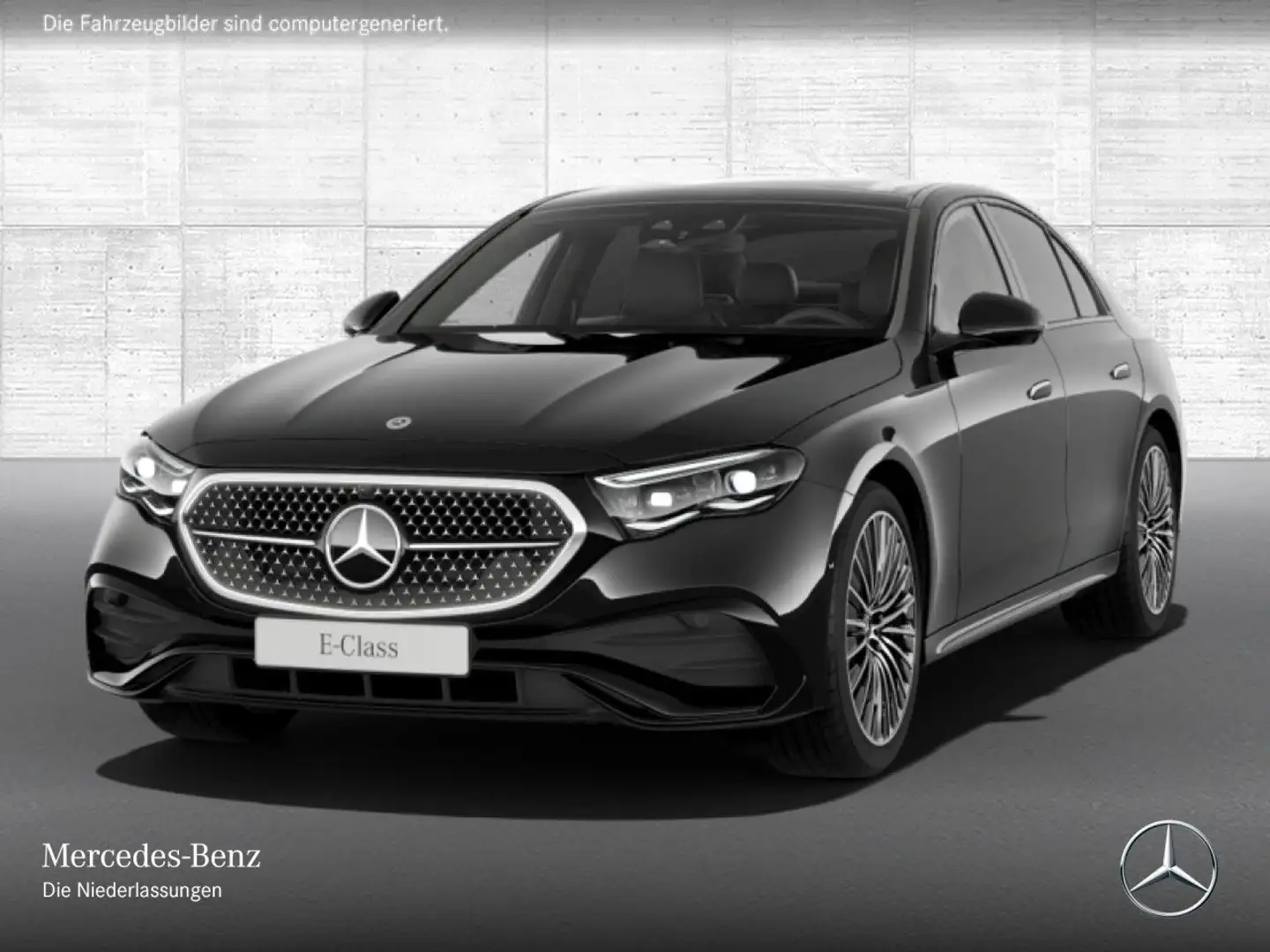Mercedes-Benz E 200 Edition AMG-Line Fahrass 360° Pano Burmester Schwarz - 2