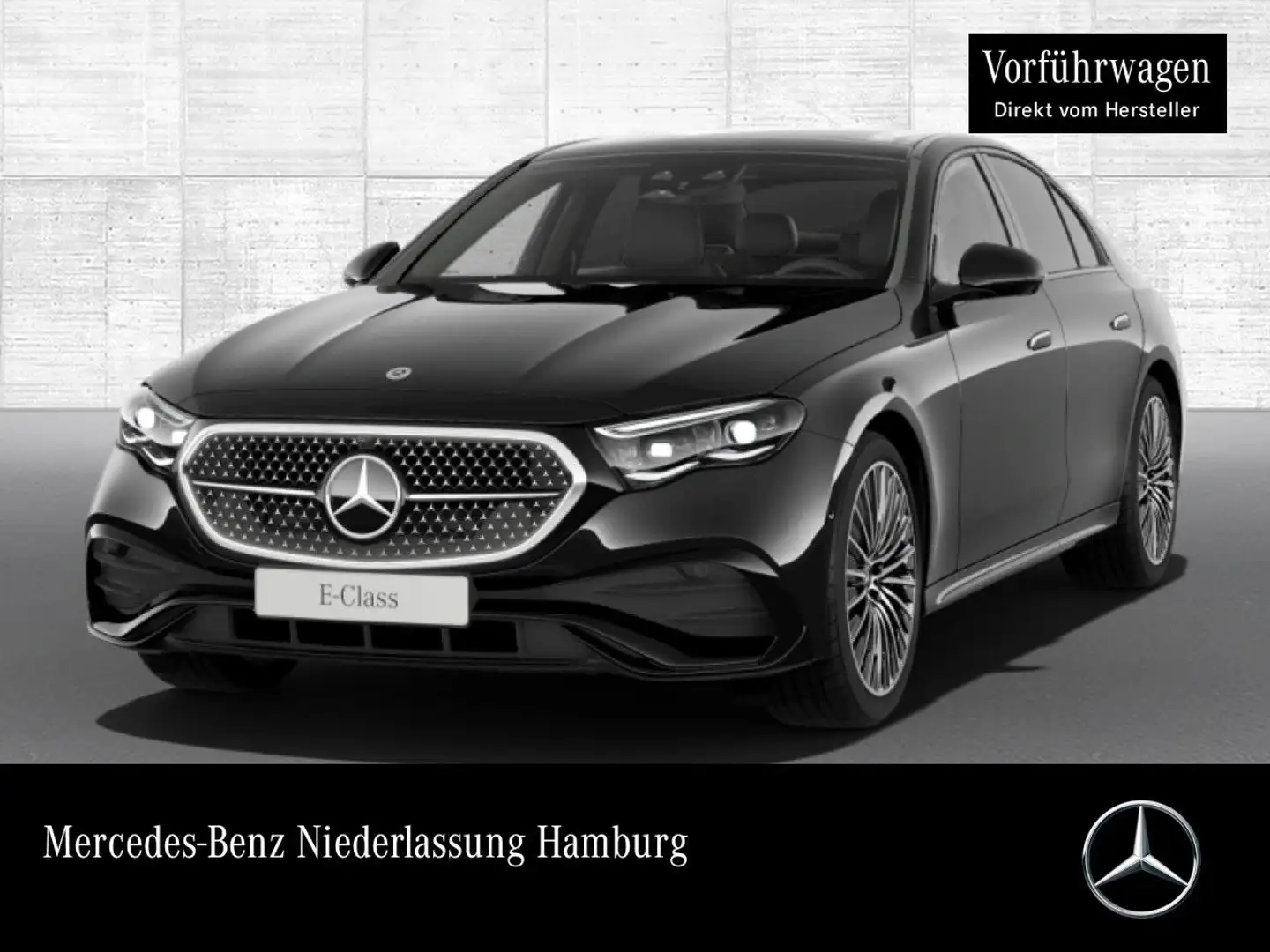 Mercedes-Benz E 200 Edition AMG-Line Fahrass 360° Pano Burmester Schwarz - 1