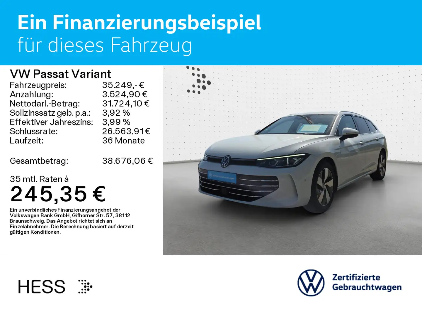 Volkswagen Passat Variant 2.0 TDI DSG ELEGANCE*IQ.LIGHT*AHK Weiß - 2