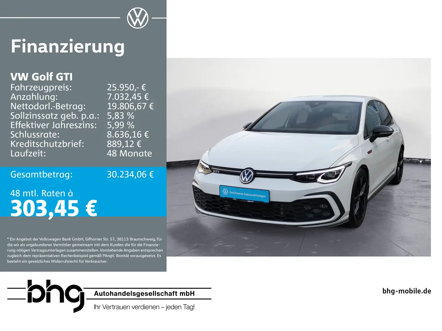 Volkswagen Golf GTI 2.0 TSI DSG #BlackStyle #Kamera #LED #N Weiß - 1