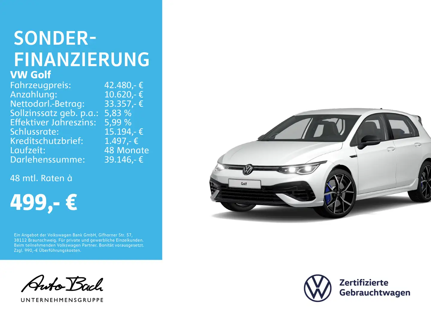 Volkswagen Golf VIII R Performance Black Style 2.0 TSI DSG Weiß - 1