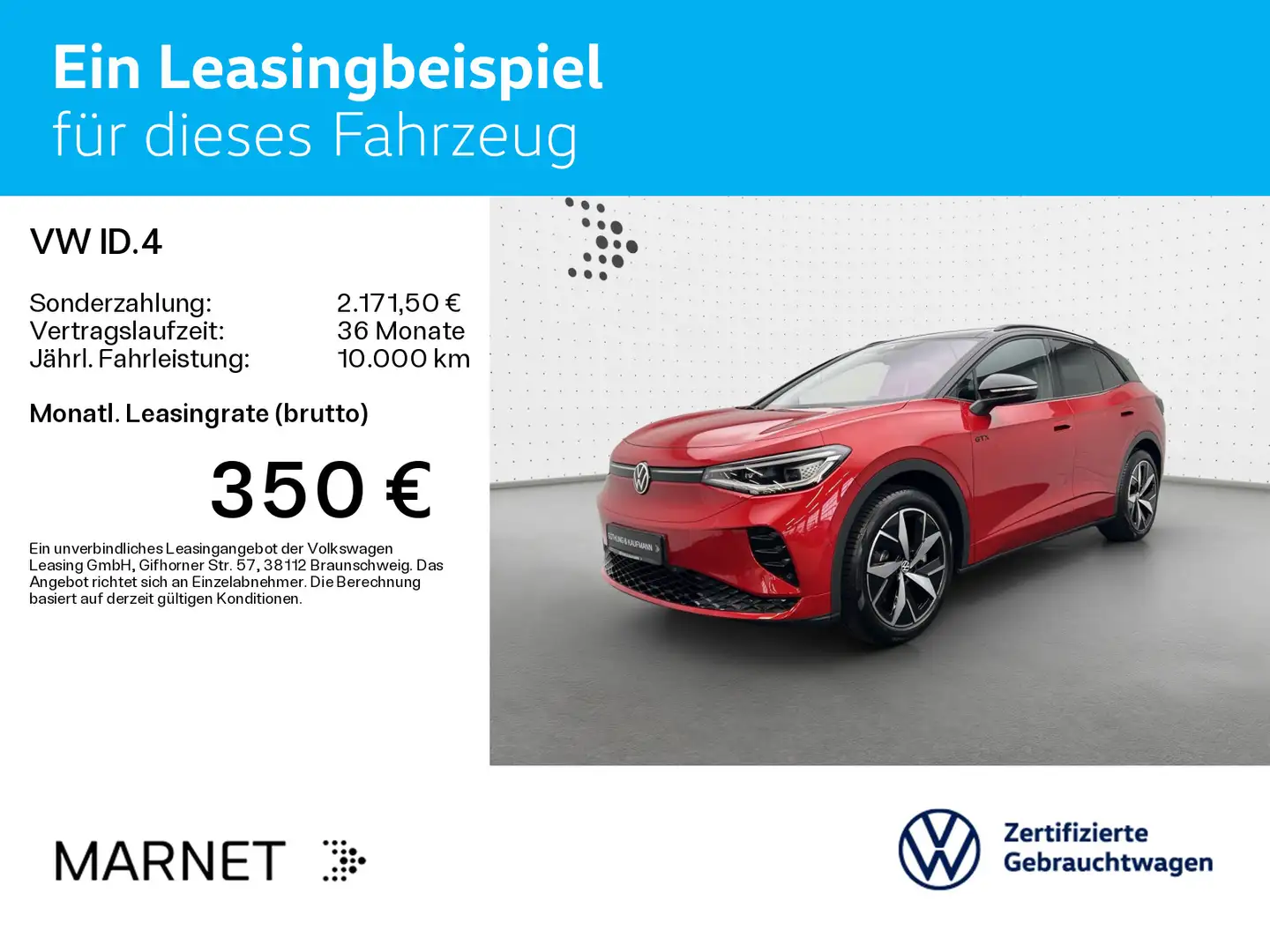 Volkswagen ID.4 GTX 4M*NAVI*PANO*AHK*WP*KAM*AR-HUD*Sportpak Rot - 2