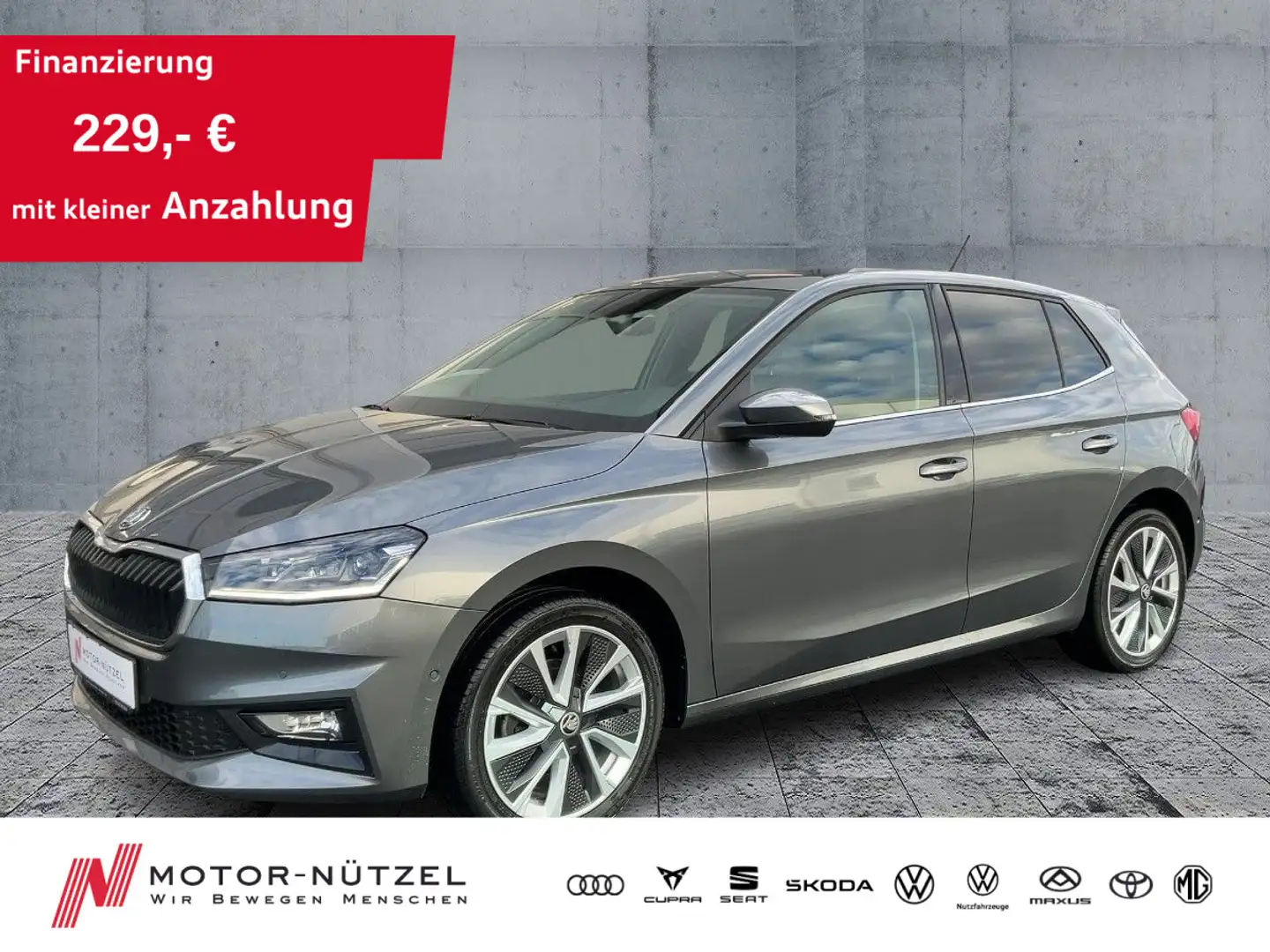 Skoda Fabia 1.0 TSI STYLE LED+NAVI+DAB+RFK+ACC+SHZ+17" Grau - 1