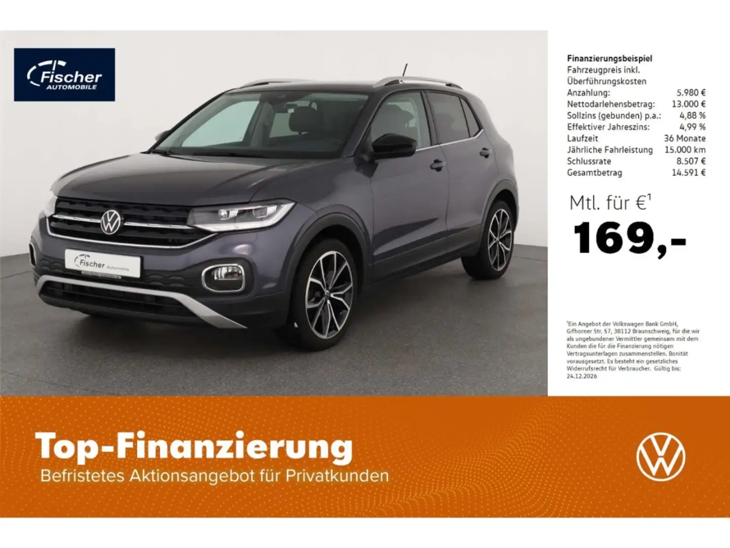 Volkswagen T-Cross 1.0 TSI OPF Style Grau - 1