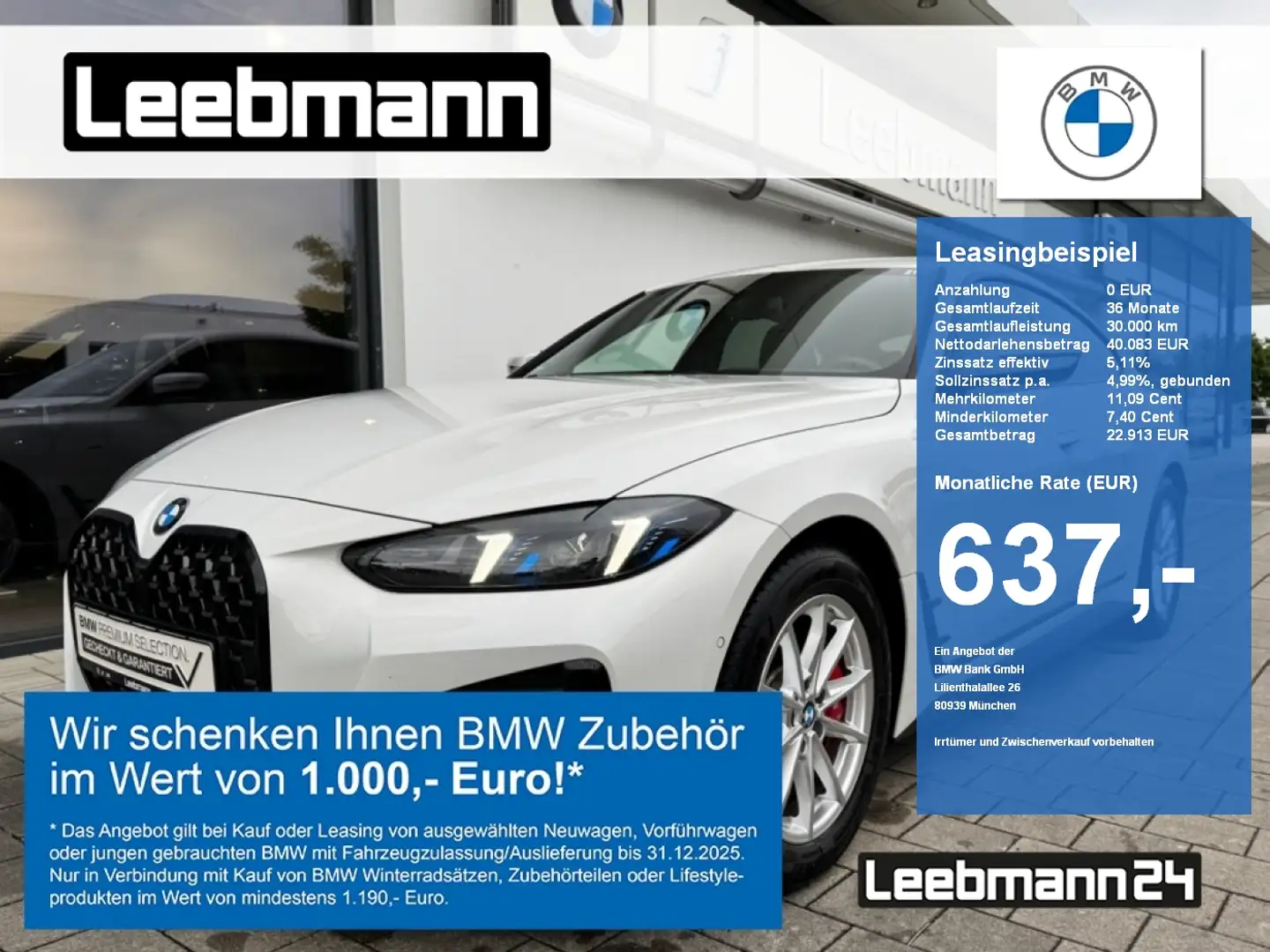 BMW 420 d Gran Coupé M-Sport-Pro GARANTIE bis 03/2030 Weiß - 1