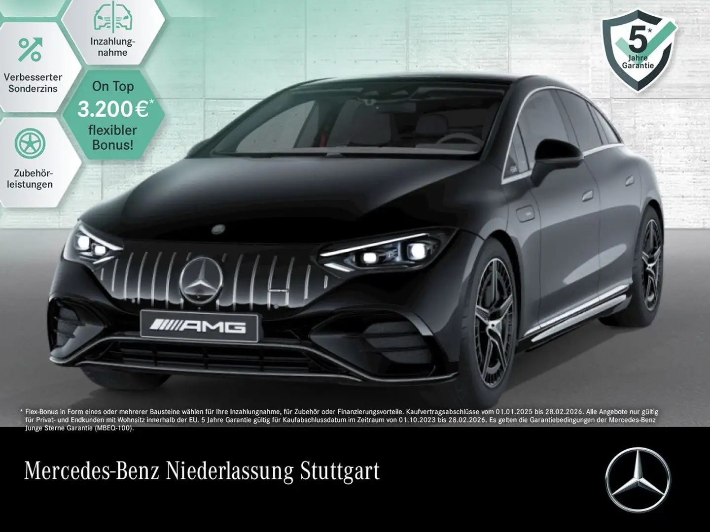 Mercedes-Benz EQE 43 AMG 4M Fahrass WideScreen Pano Burmester Schwarz - 1
