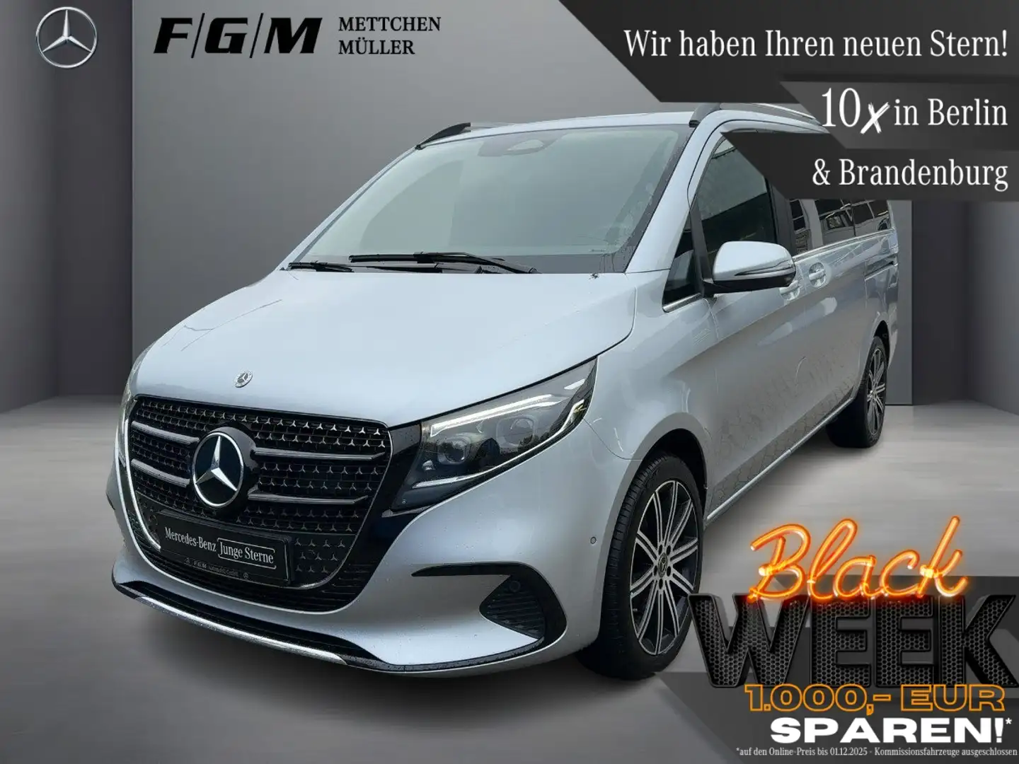 Mercedes-Benz V 250 d 4M Avantgarde lang Burm|MBeam|TWA|360 Argent - 1