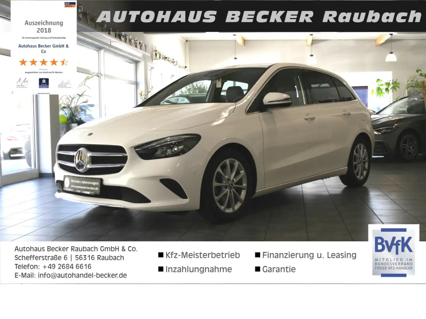 Mercedes-Benz B 180 Progres. *MBUX*getönte Scheiben*LED*Kamera Blanc - 1