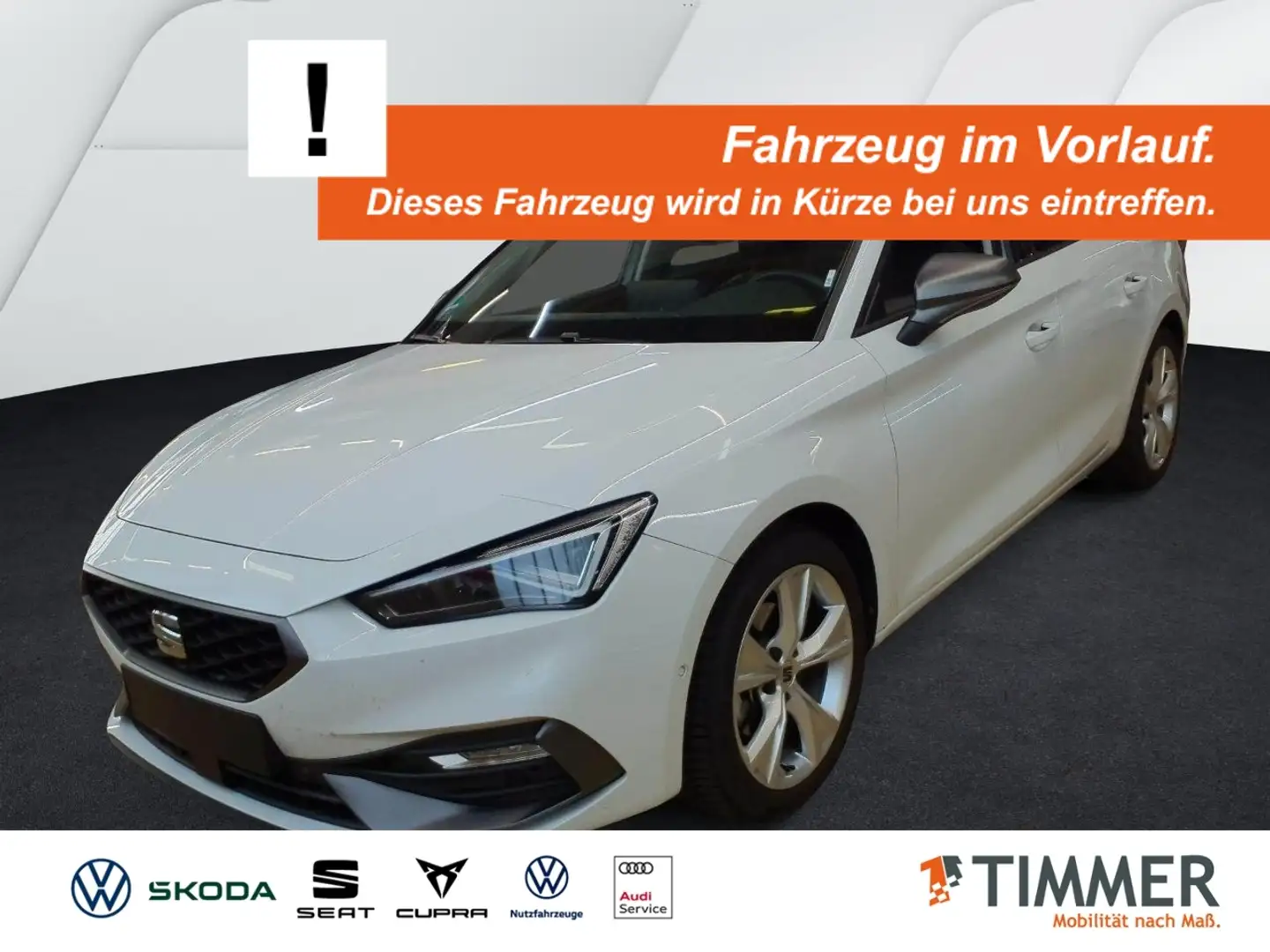 SEAT Leon SP 1.5 eTSI DSG FR LINE +RKAM +MATRIX +ACC +NAVI Weiß - 1
