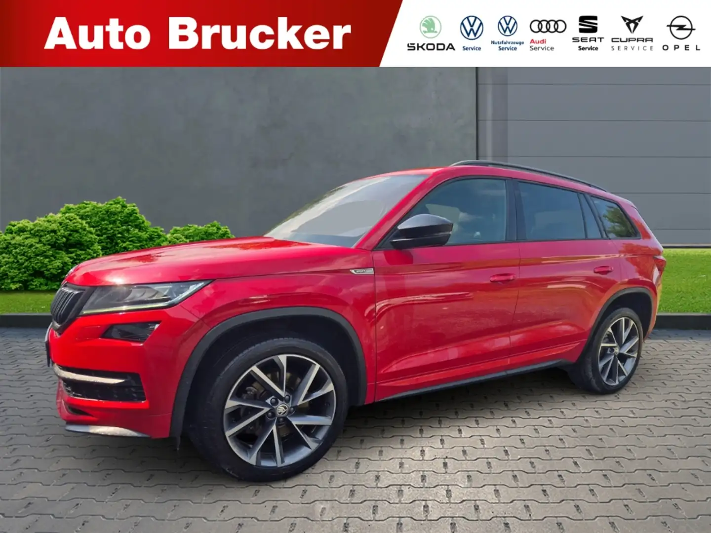 Skoda Kodiaq Sportline 4x4 2.0 TDI AHK Navi LED el.Sitze Rot - 1