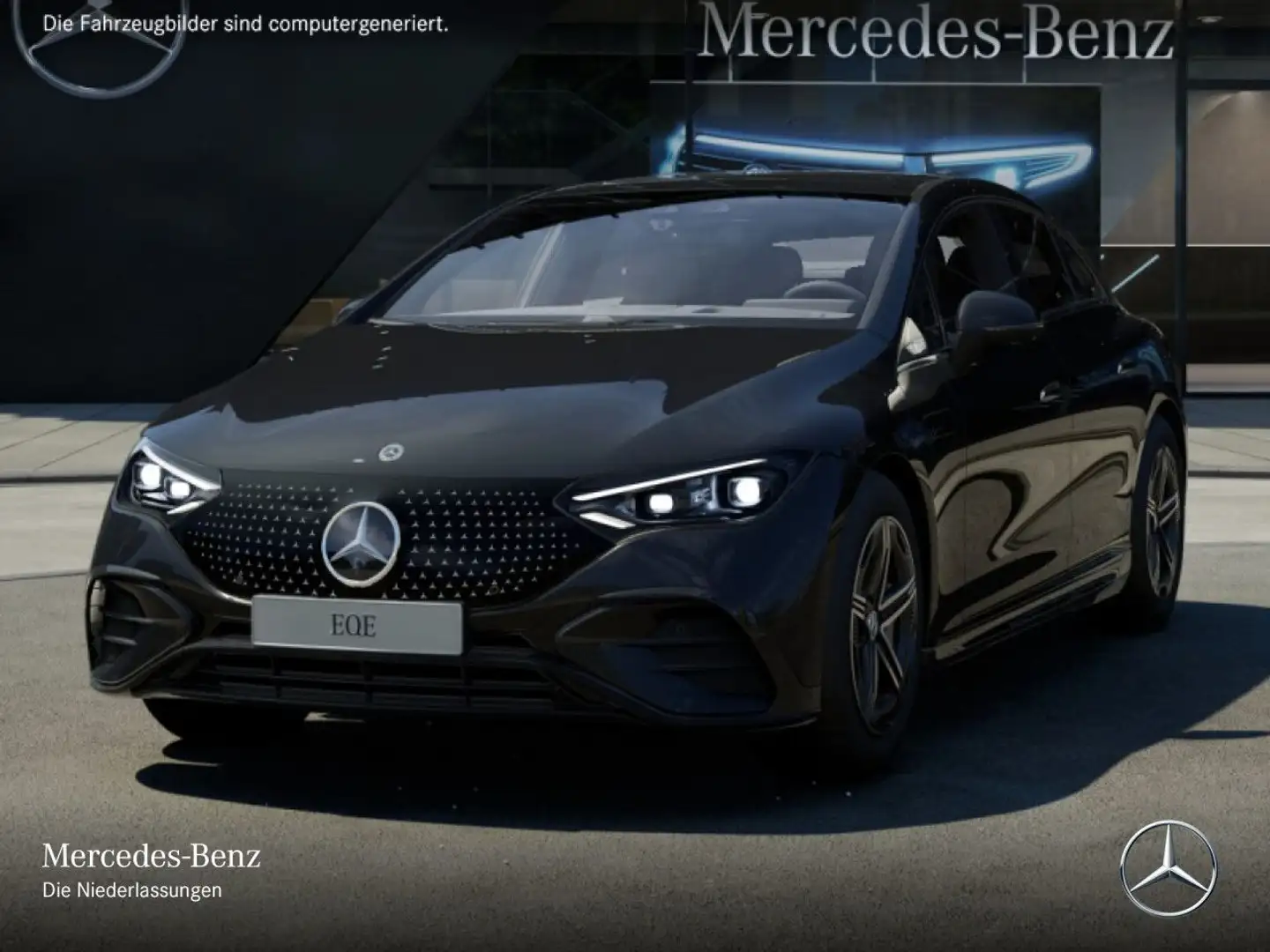Mercedes-Benz EQE 300 AMG Fahrass 360° Pano Burmester Distr. HUD Schwarz - 2