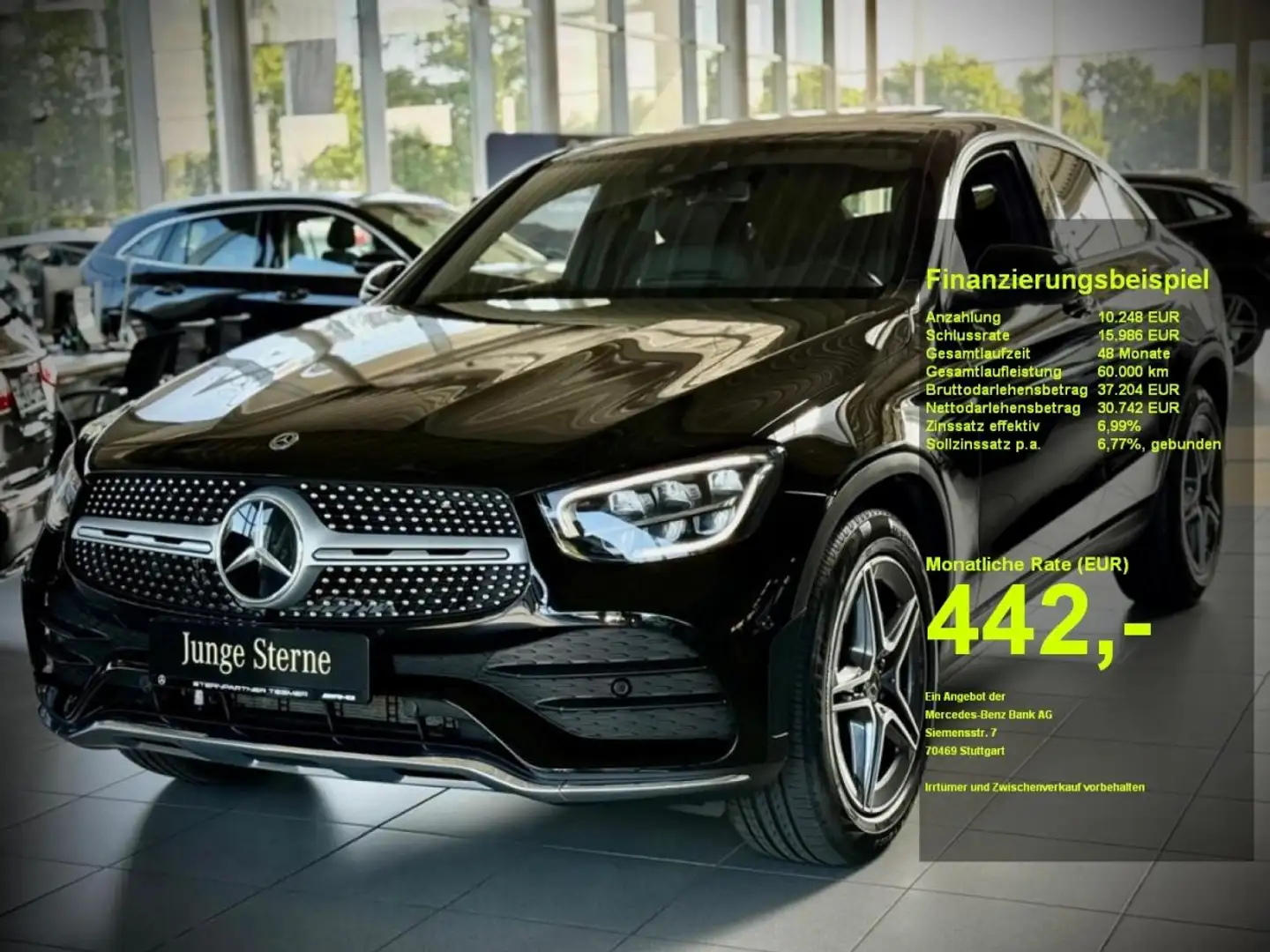 Mercedes-Benz GLC 200 4M AMG+SDach+360+Distr+Totwinkel+MBUX Schwarz - 1