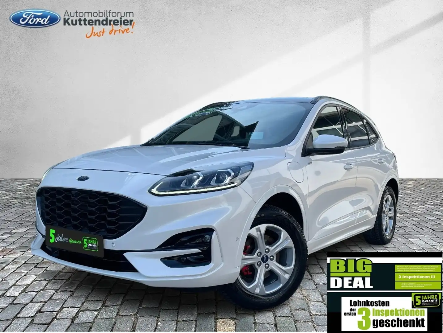 Ford Kuga PHEV ST-Line X Glasdach Leder Voll-LED Navi Blanc - 1