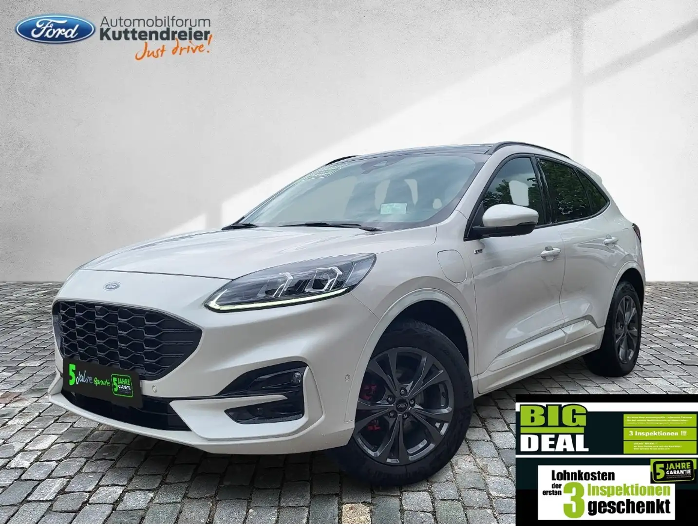 Ford Kuga PHEV ST-Line X Glasdach Leder Voll-LED Navi Blanc - 1